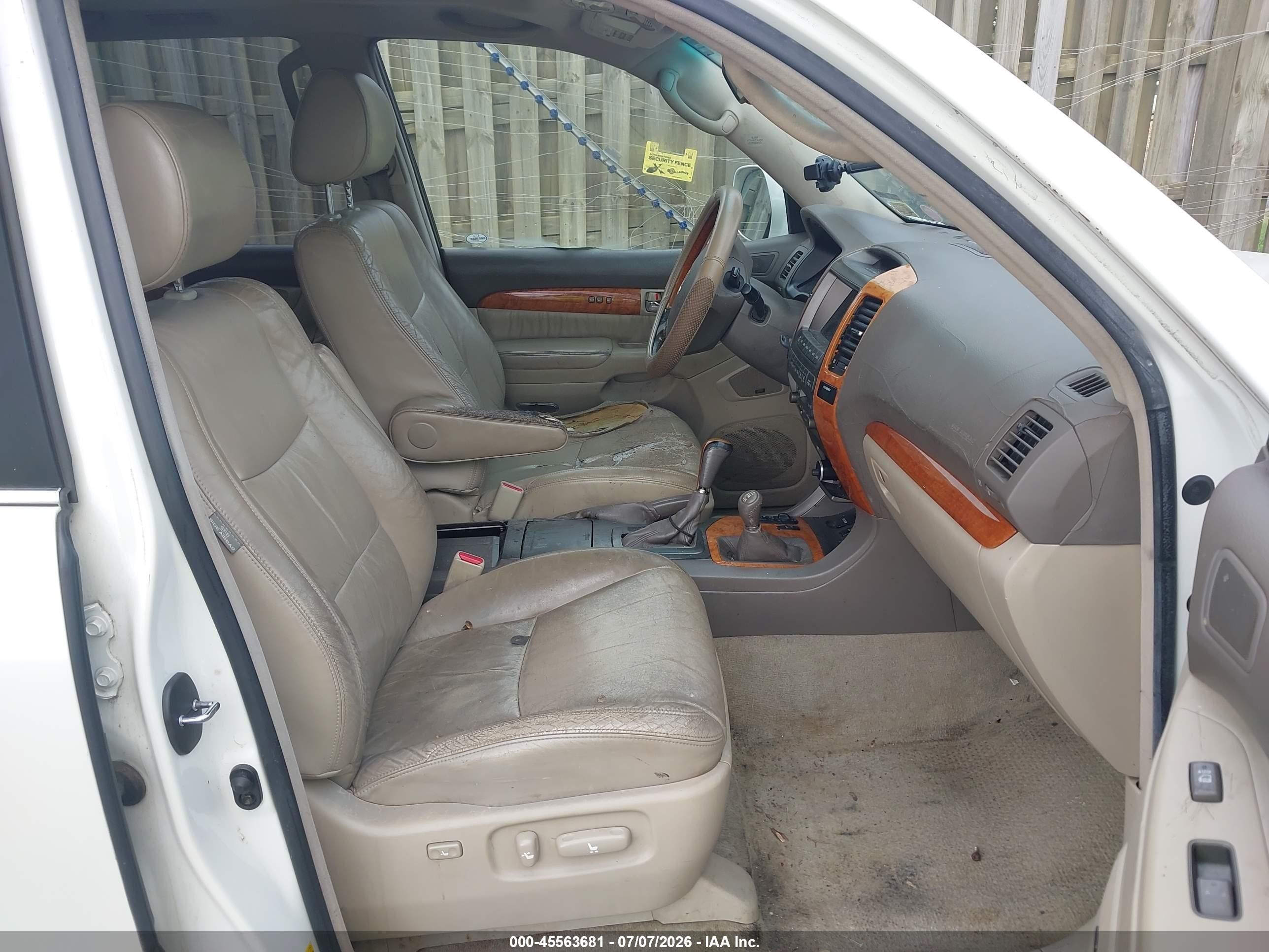 2004 Lexus Gx 470   White vin: JTJBT20X940064601