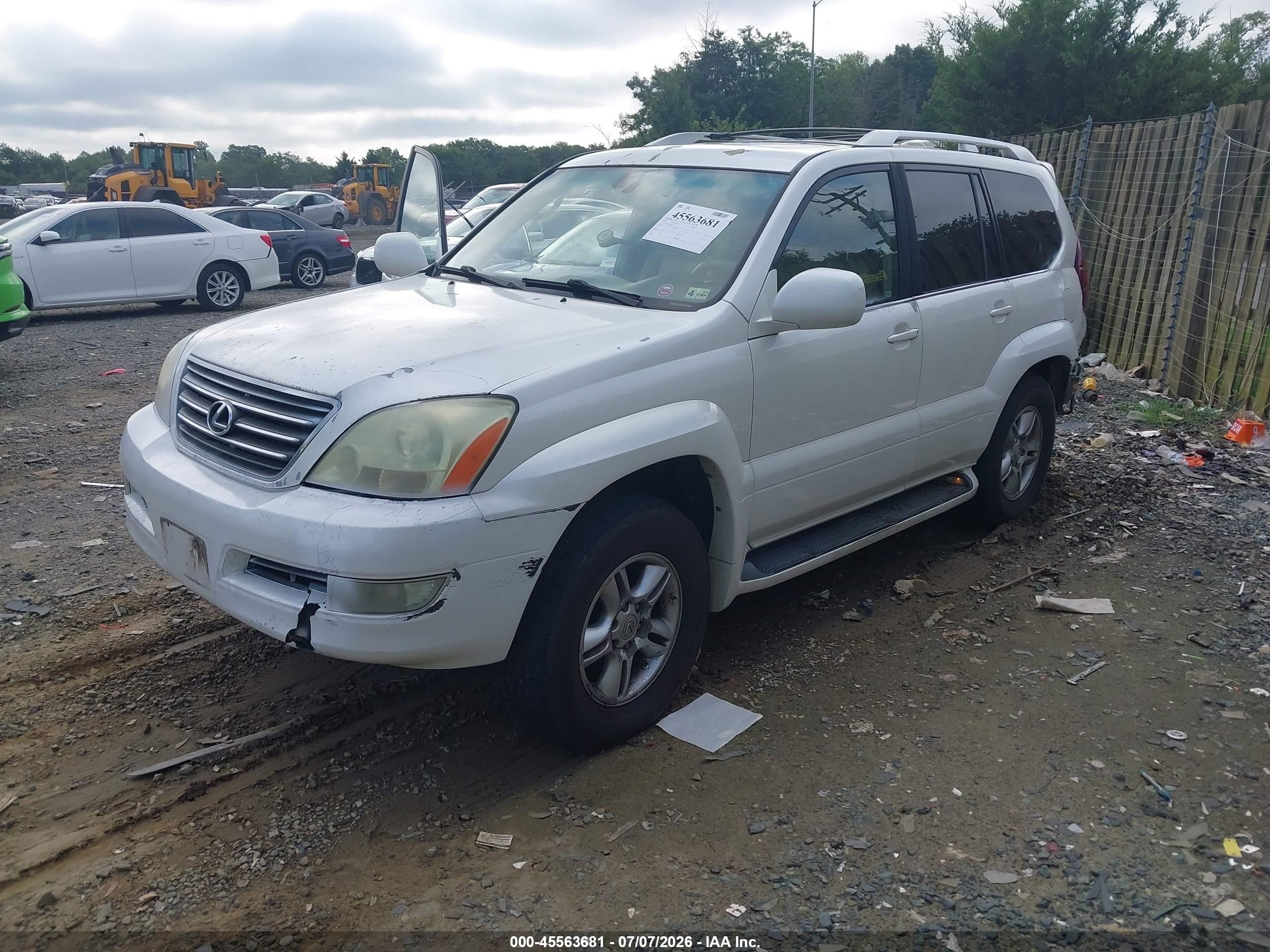 2004 Lexus Gx 470   White vin: JTJBT20X940064601