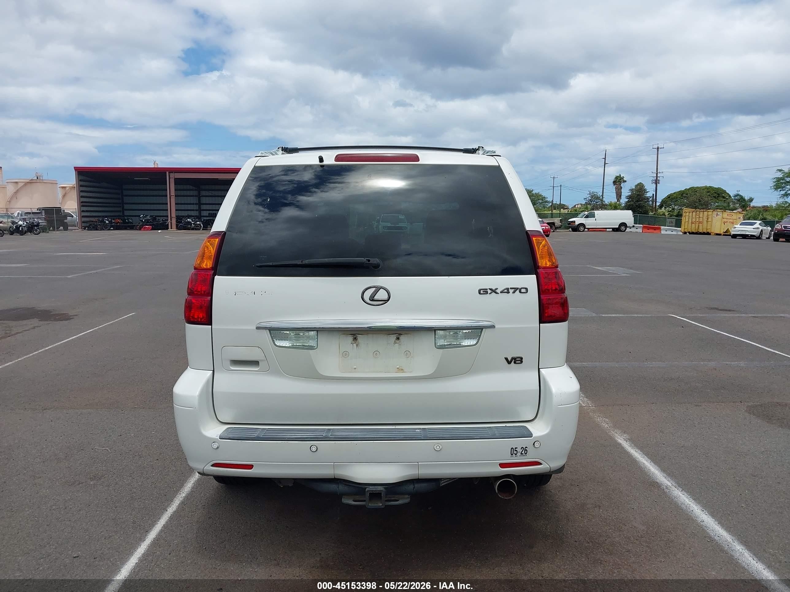 2005 Lexus Gx 470   White vin: JTJBT20X950077933