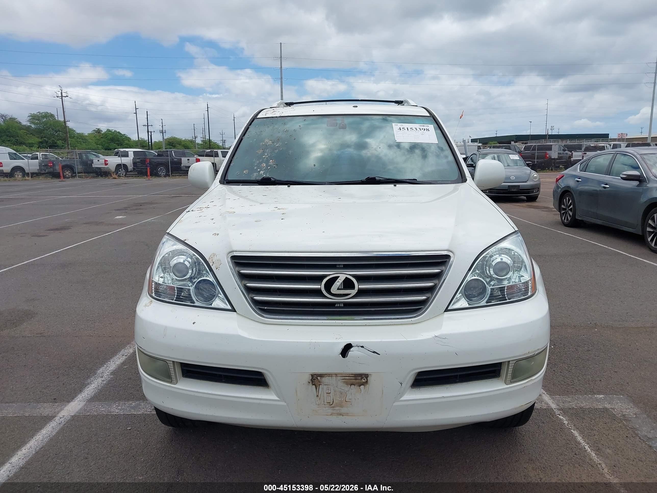 2005 Lexus Gx 470   White vin: JTJBT20X950077933