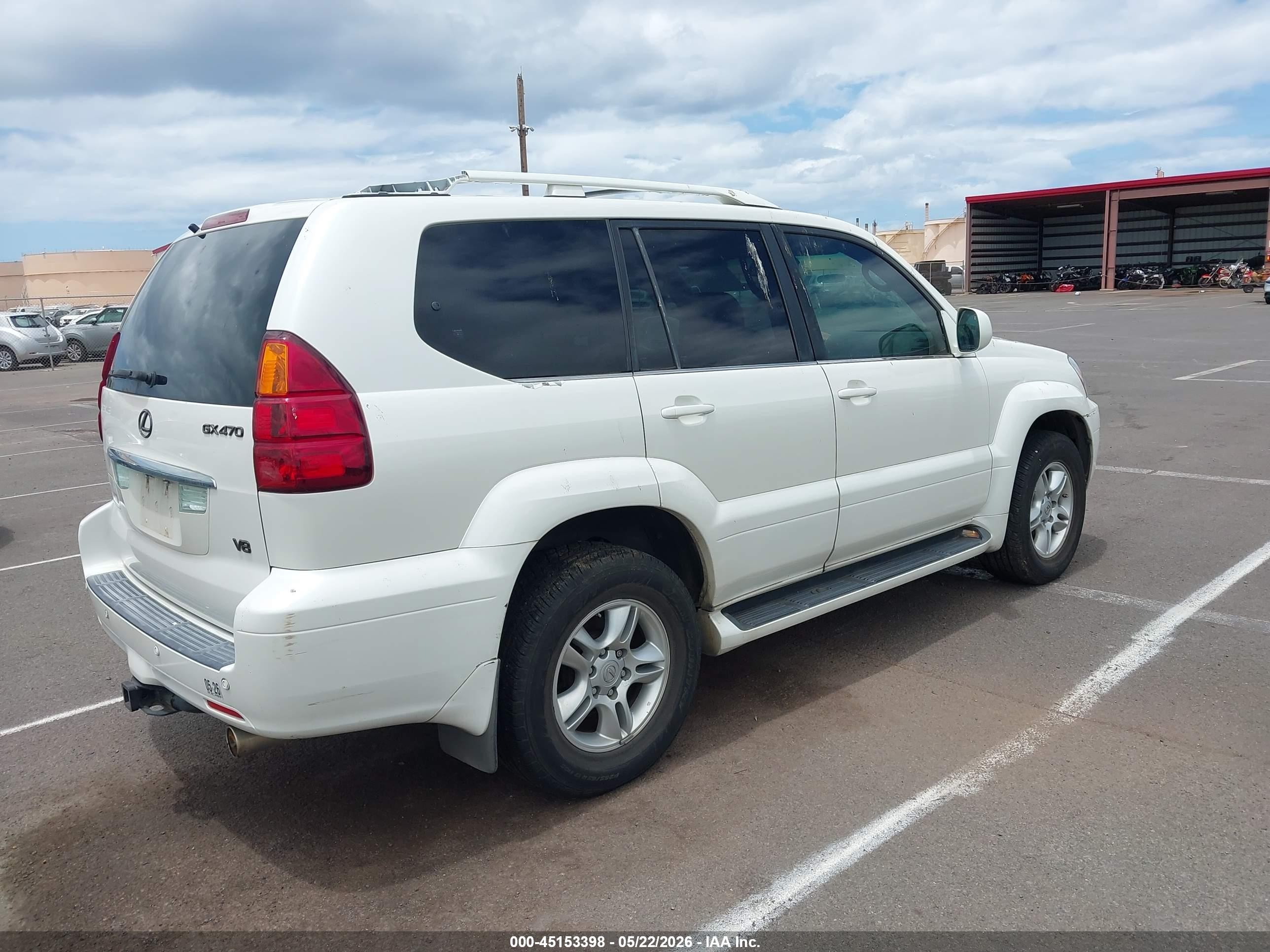 2005 Lexus Gx 470   White vin: JTJBT20X950077933