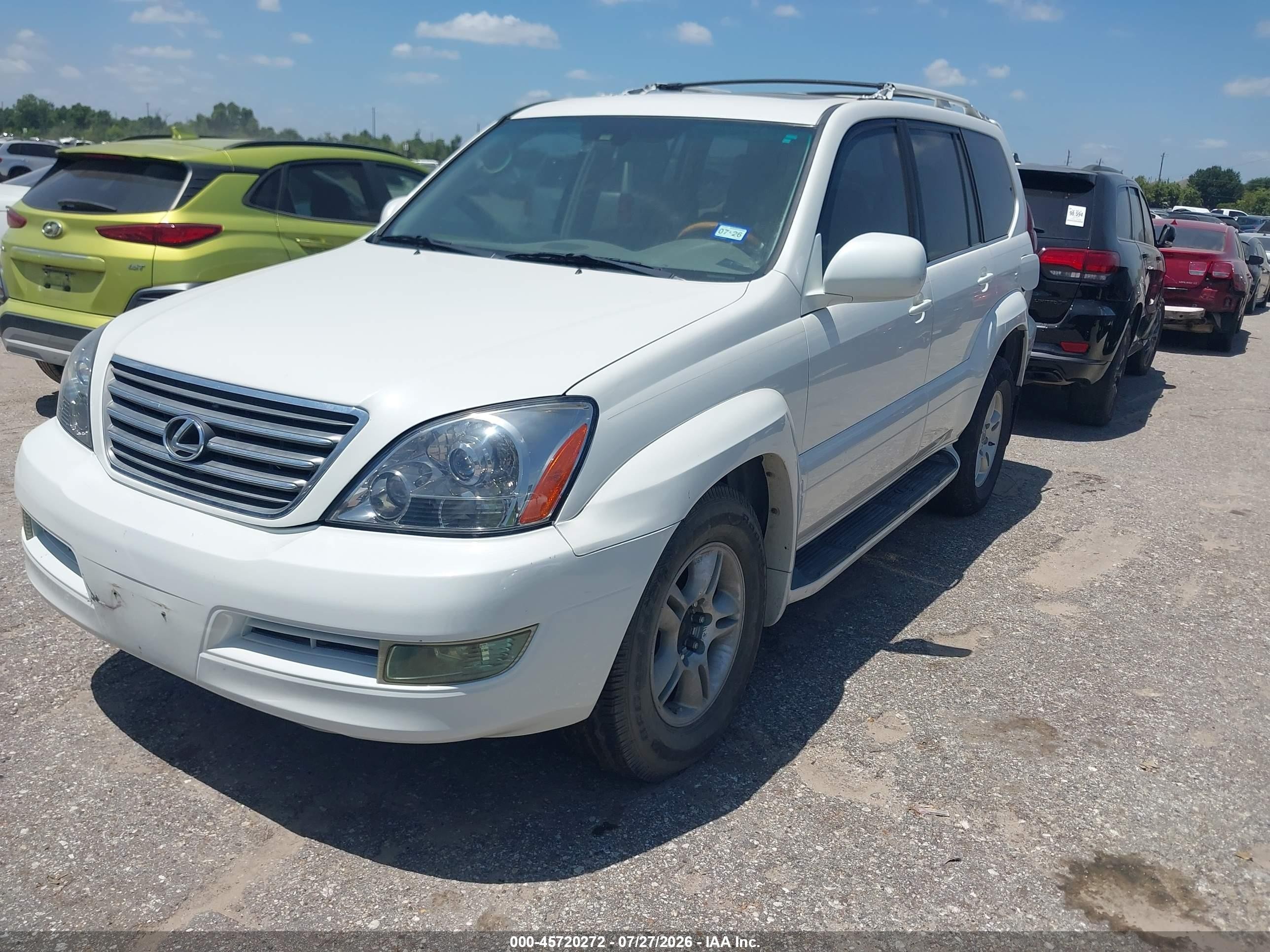 2007 Lexus Gx 470   White vin: JTJBT20X970136109