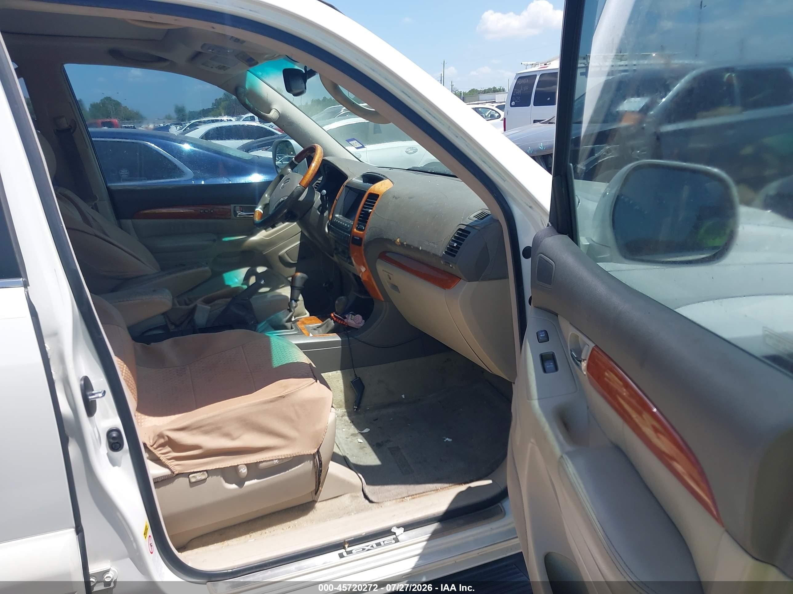 2007 Lexus Gx 470   White vin: JTJBT20X970136109