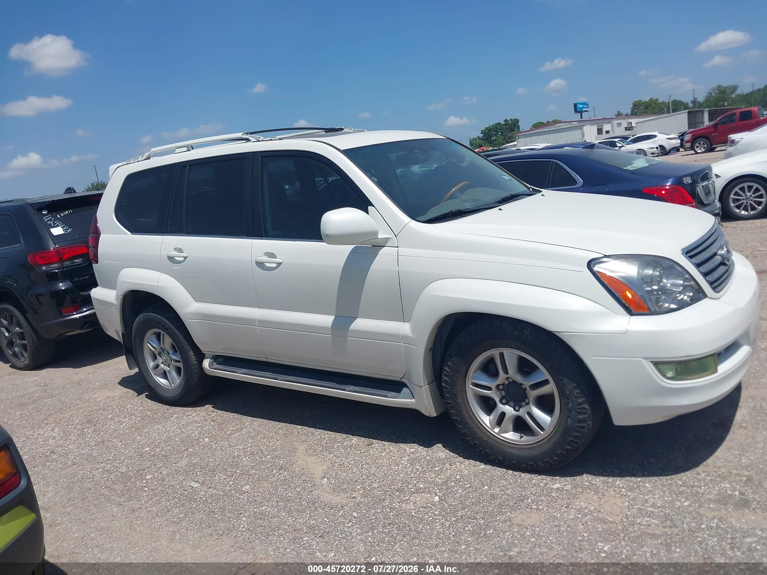 2007 Lexus Gx 470   White vin: JTJBT20X970136109