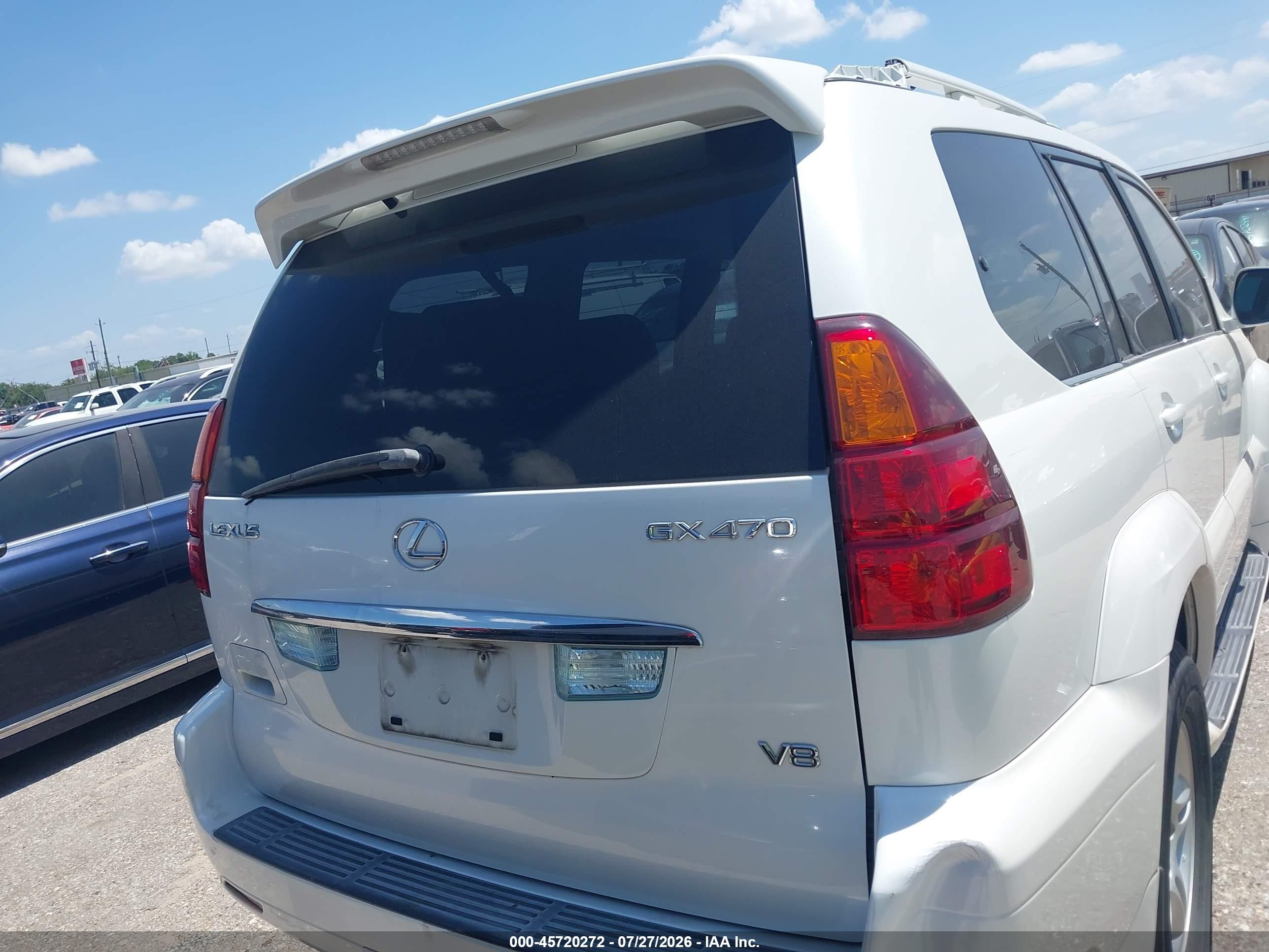 2007 Lexus Gx 470   White vin: JTJBT20X970136109