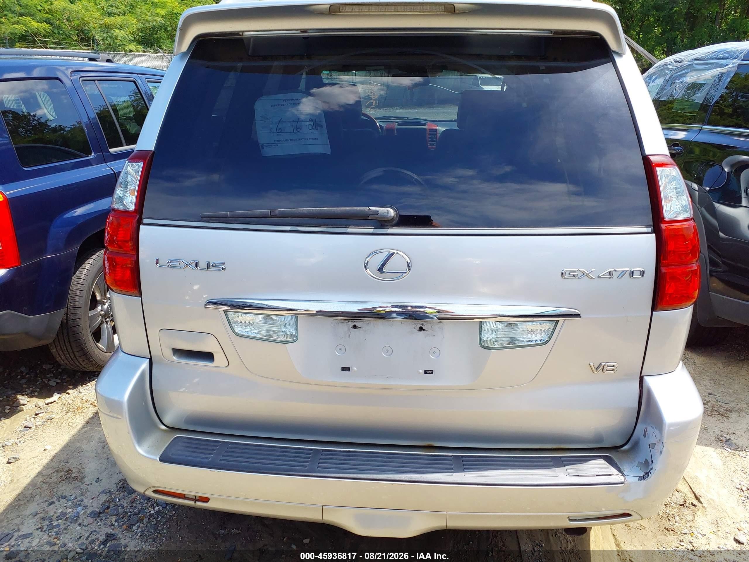2008 Lexus Gx 470   Gray vin: JTJBT20X980162940
