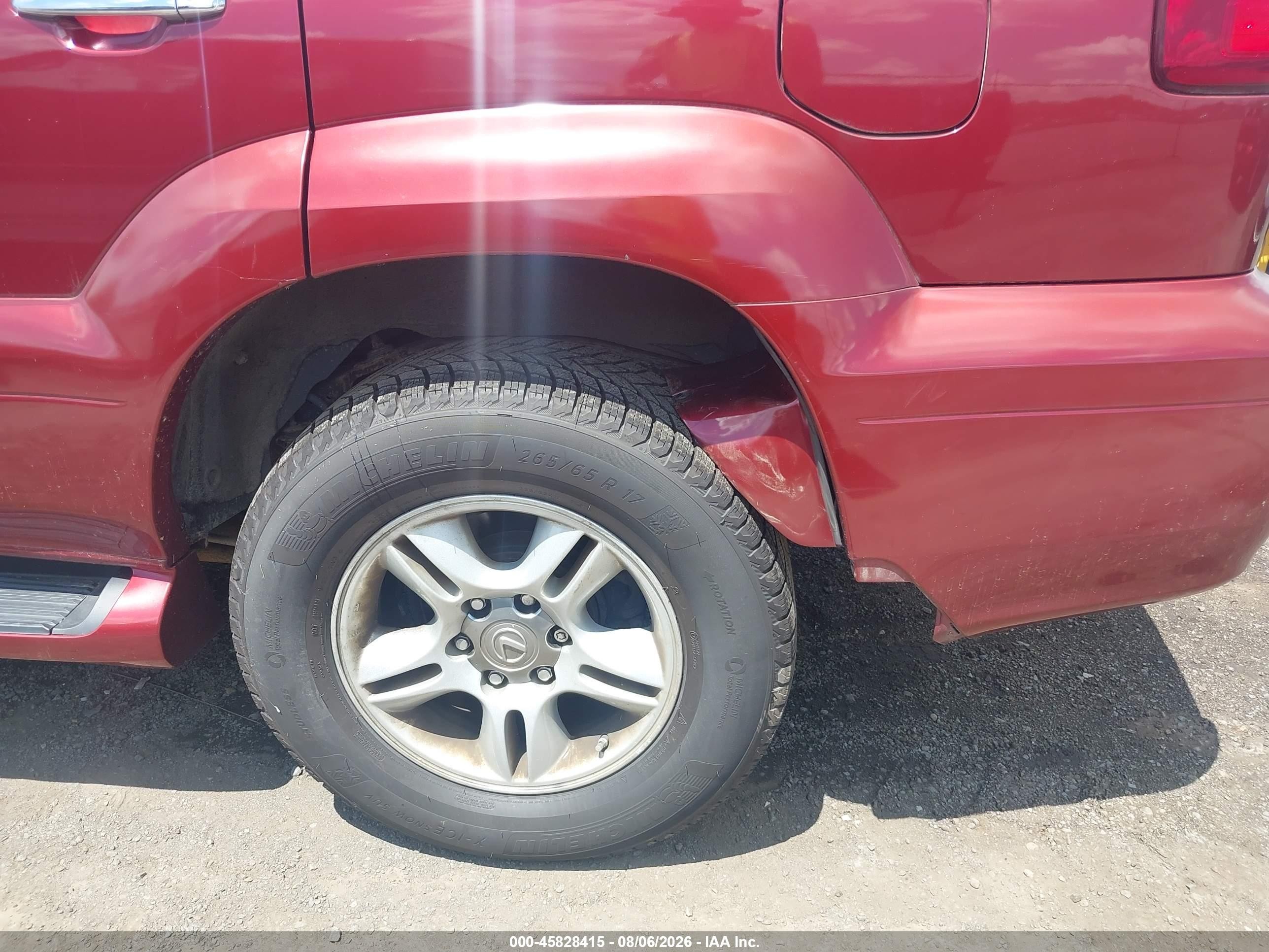 2009 Lexus Gx 470   Maroon vin: JTJBT20X990174426
