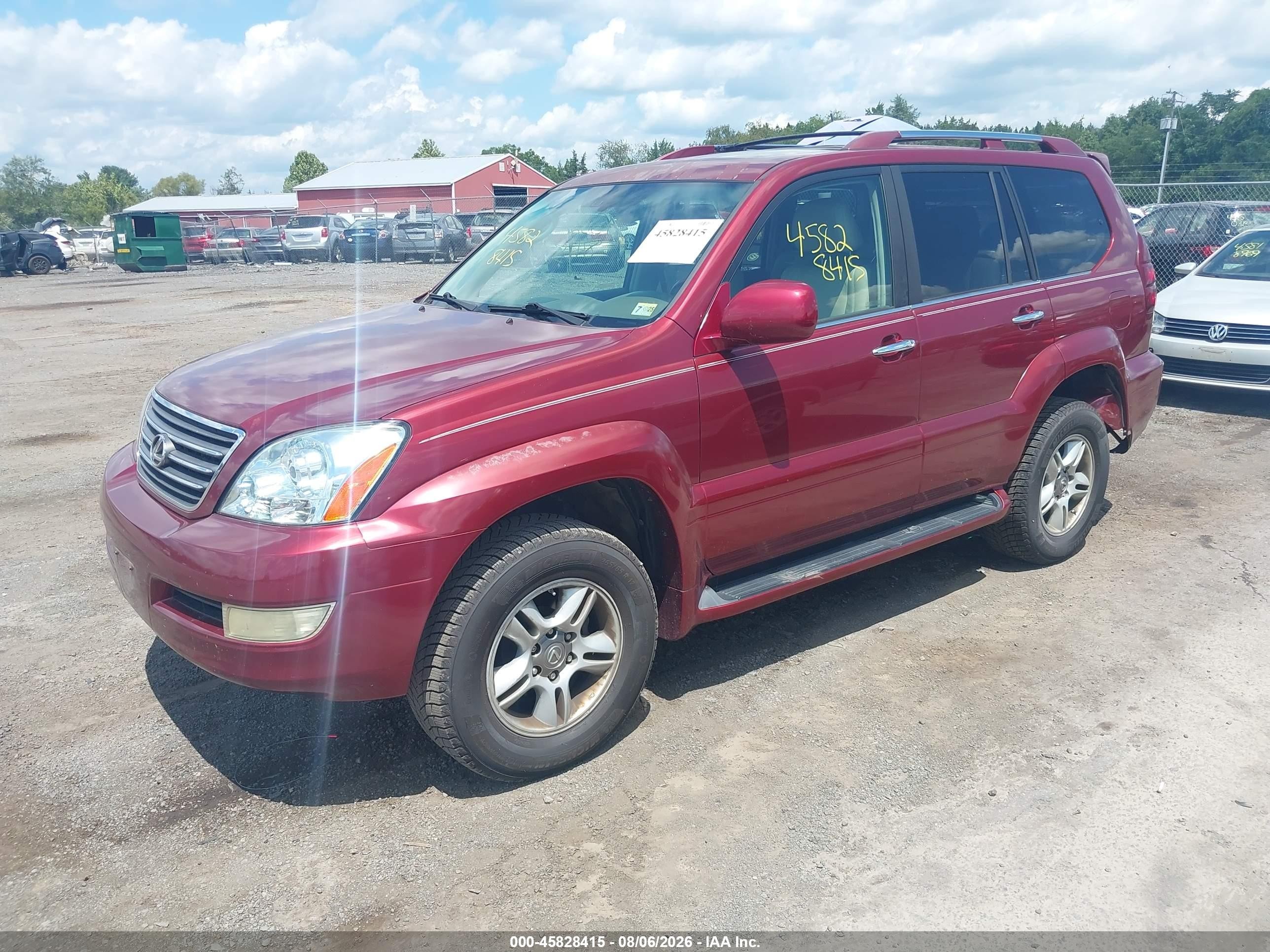 2009 Lexus Gx 470   Maroon vin: JTJBT20X990174426