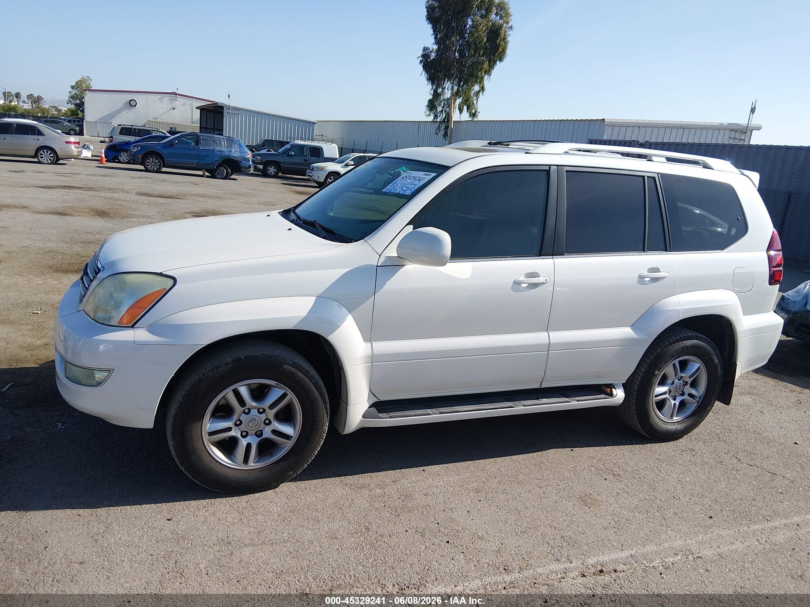 2005 Lexus Gx 470   White vin: JTJBT20XX50075141