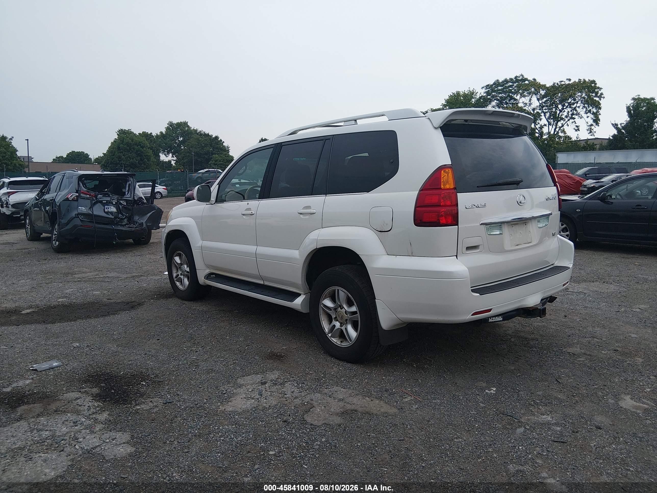 2005 Lexus Gx 470   White vin: JTJBT20XX50095082