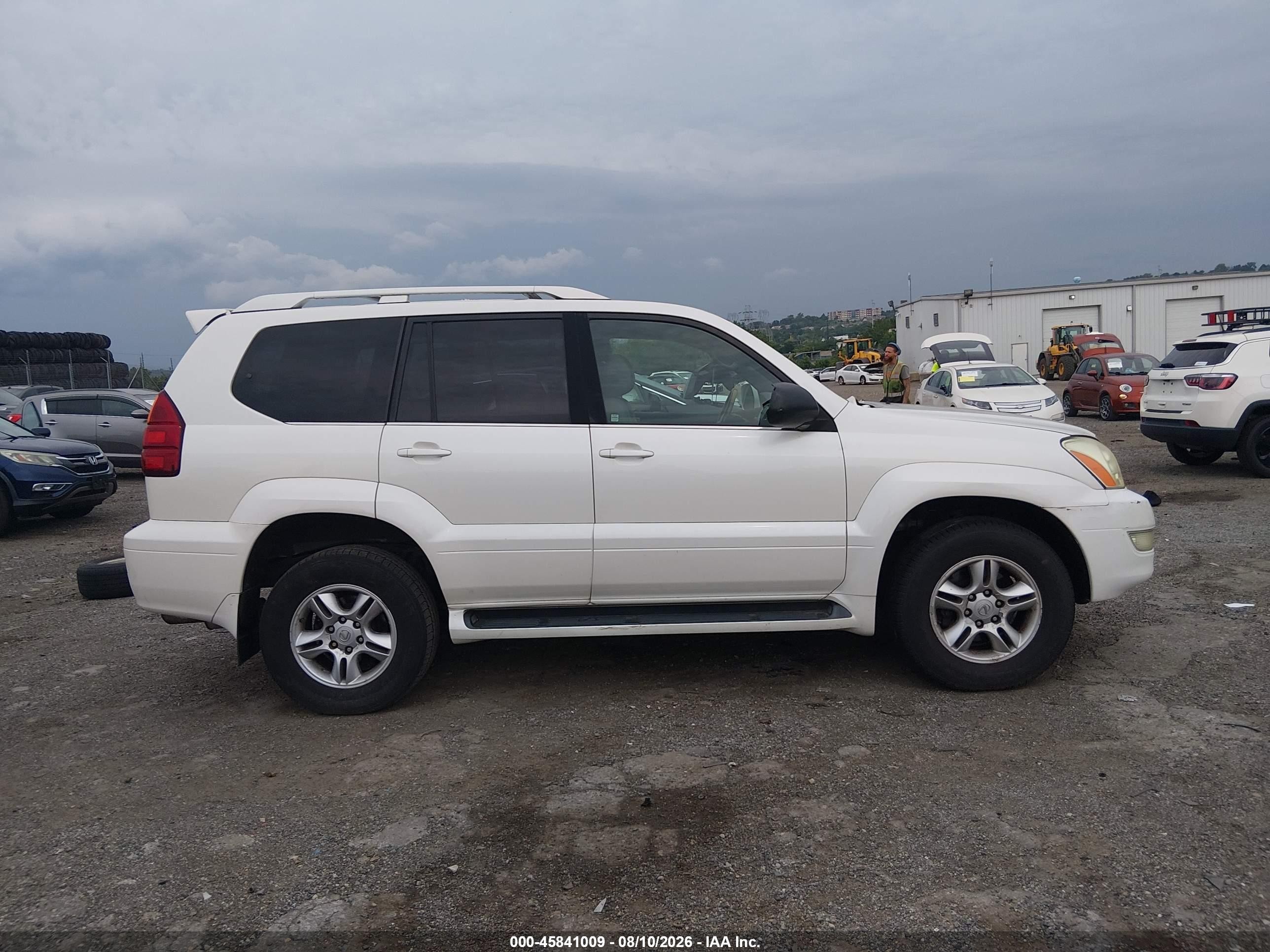 2005 Lexus Gx 470   White vin: JTJBT20XX50095082