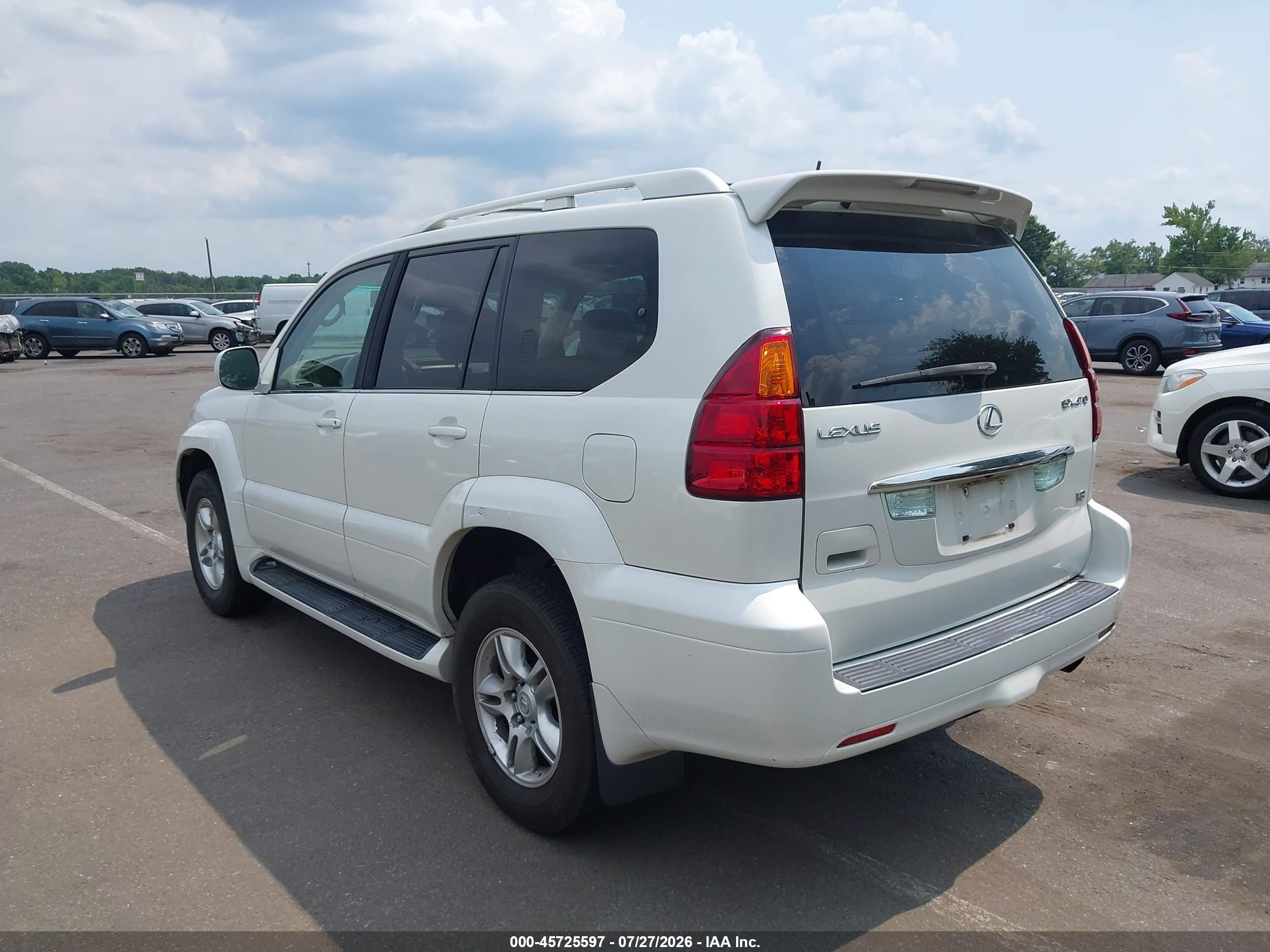 2007 Lexus Gx 470   White vin: JTJBT20XX70148348