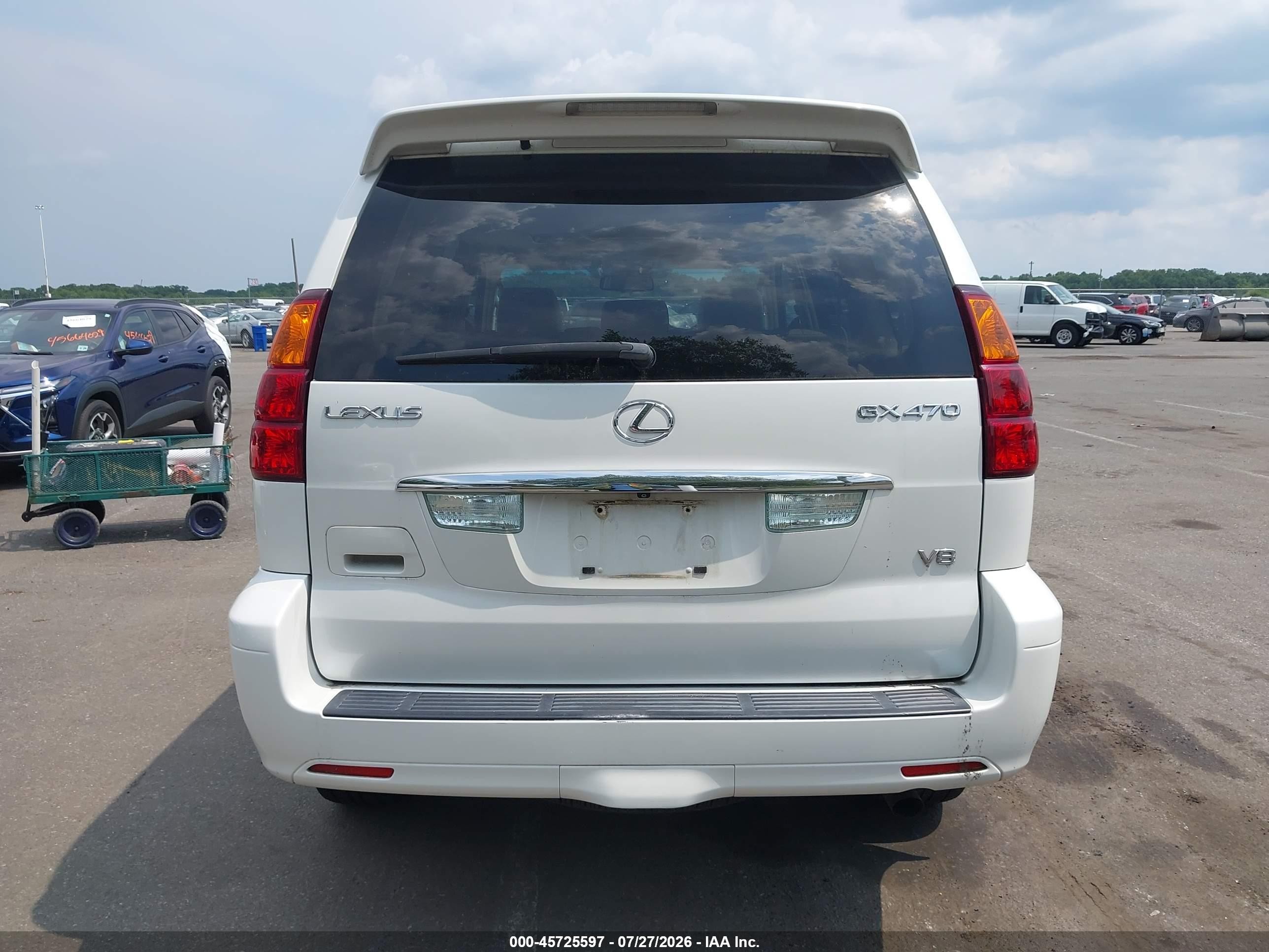 2007 Lexus Gx 470   White vin: JTJBT20XX70148348