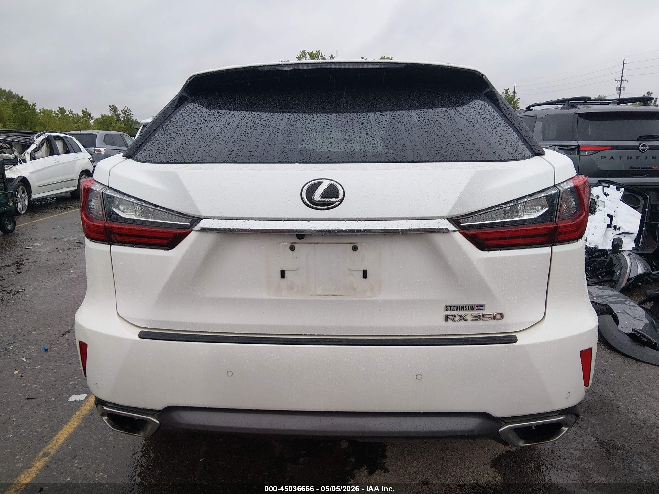 2016 Lexus Rx 350   White vin: JTJBZMCA2G2011393