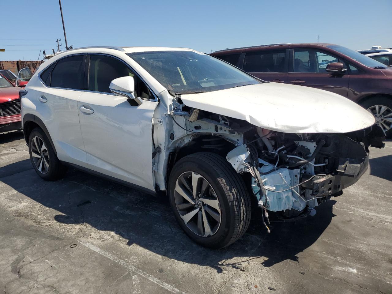 2020 Lexus Nx 300 White vin: JTJDARBZ2L5000794