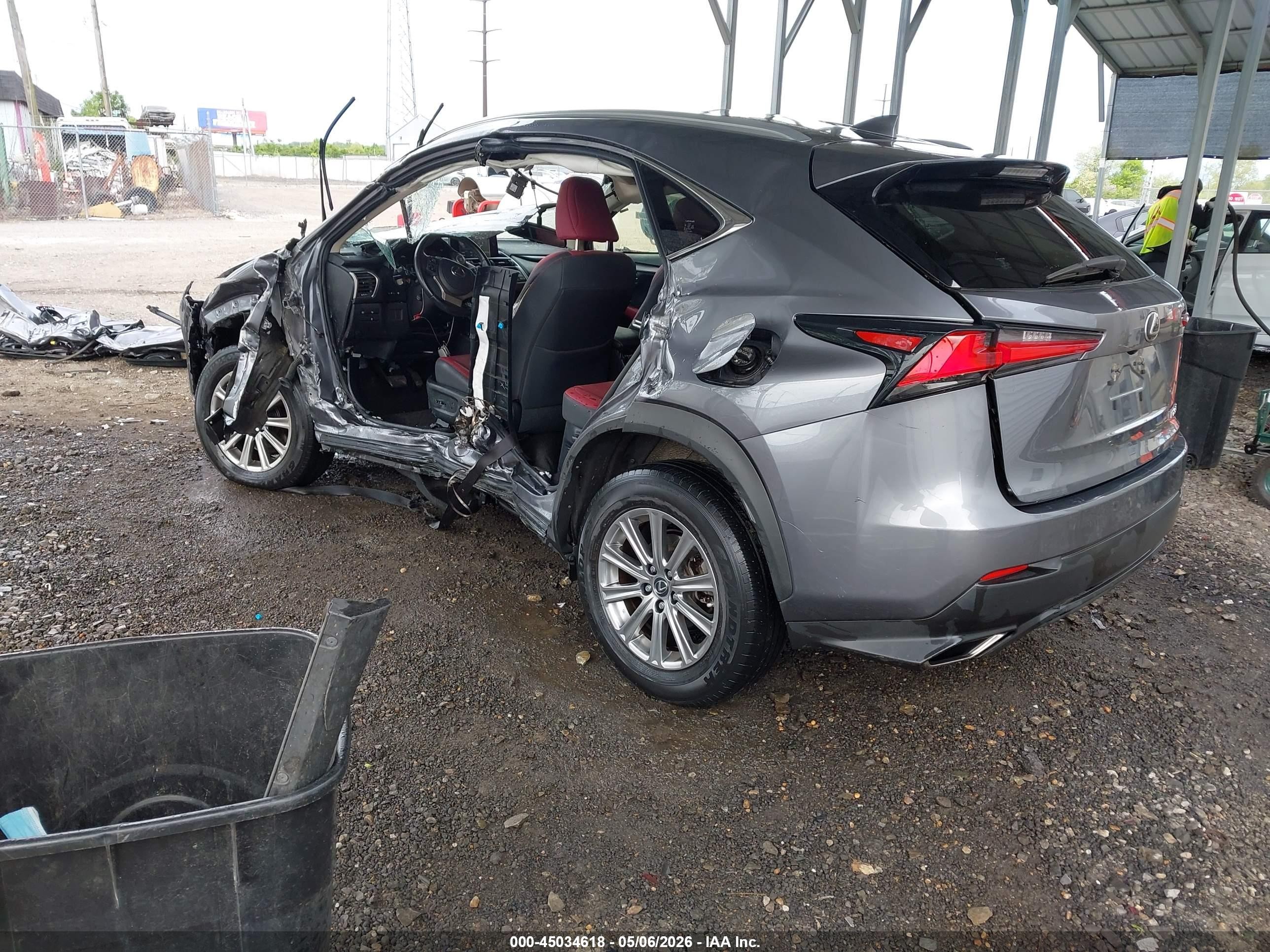 2021 Lexus Nx 300   Серый vin: JTJDARDZ0M2236649