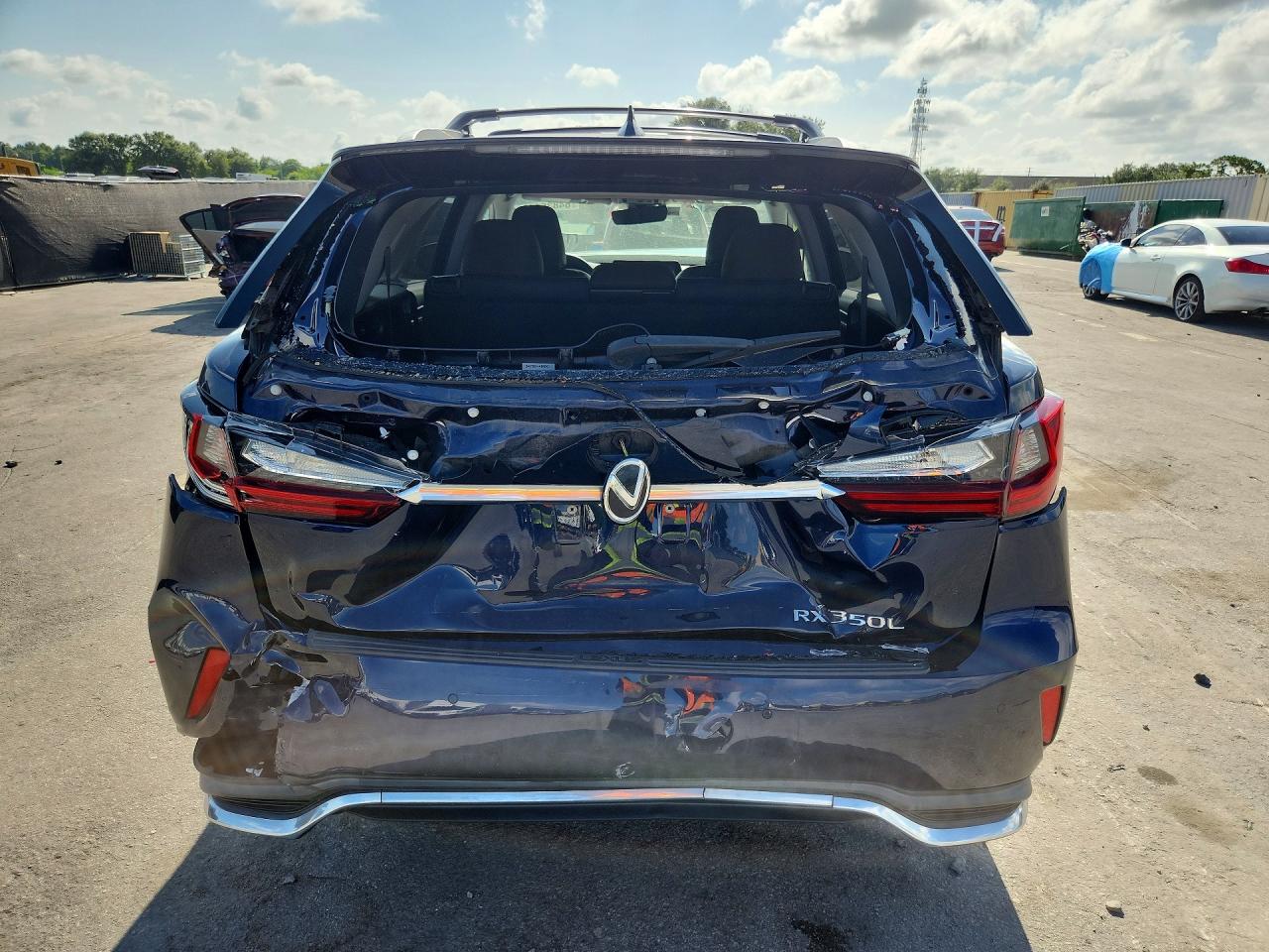 2019 Lexus Rx 350 L Blue vin: JTJDZKCA6K2015372