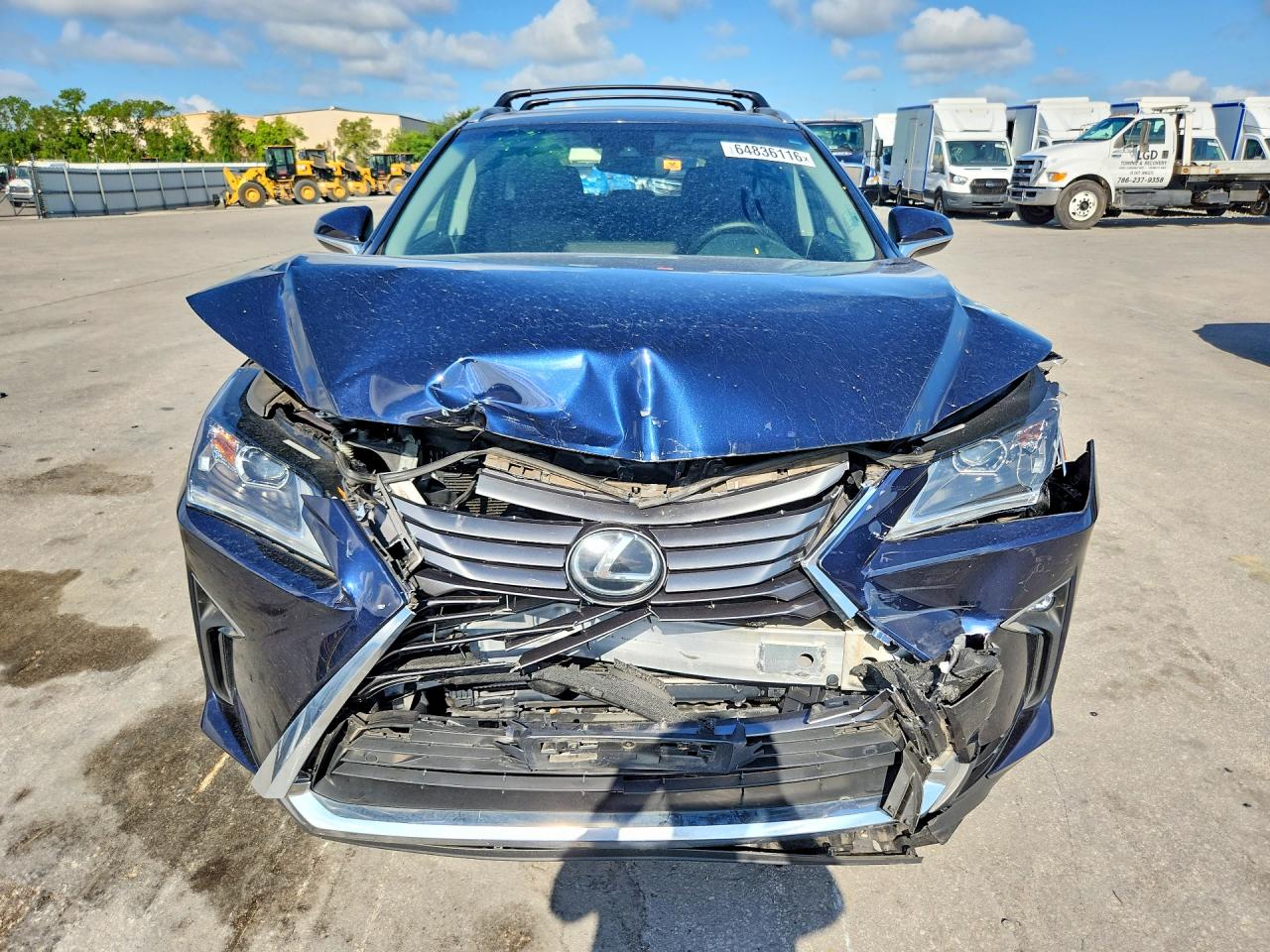 2019 Lexus Rx 350 L Blue vin: JTJDZKCA6K2015372