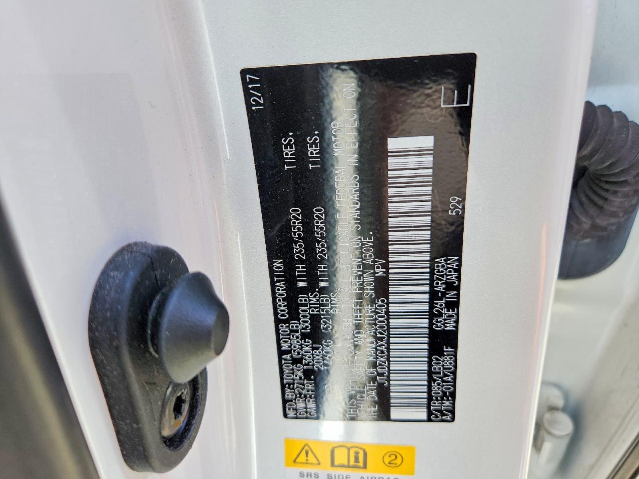 2018 Lexus Rx 350 L White vin: JTJDZKCAXJ2000405