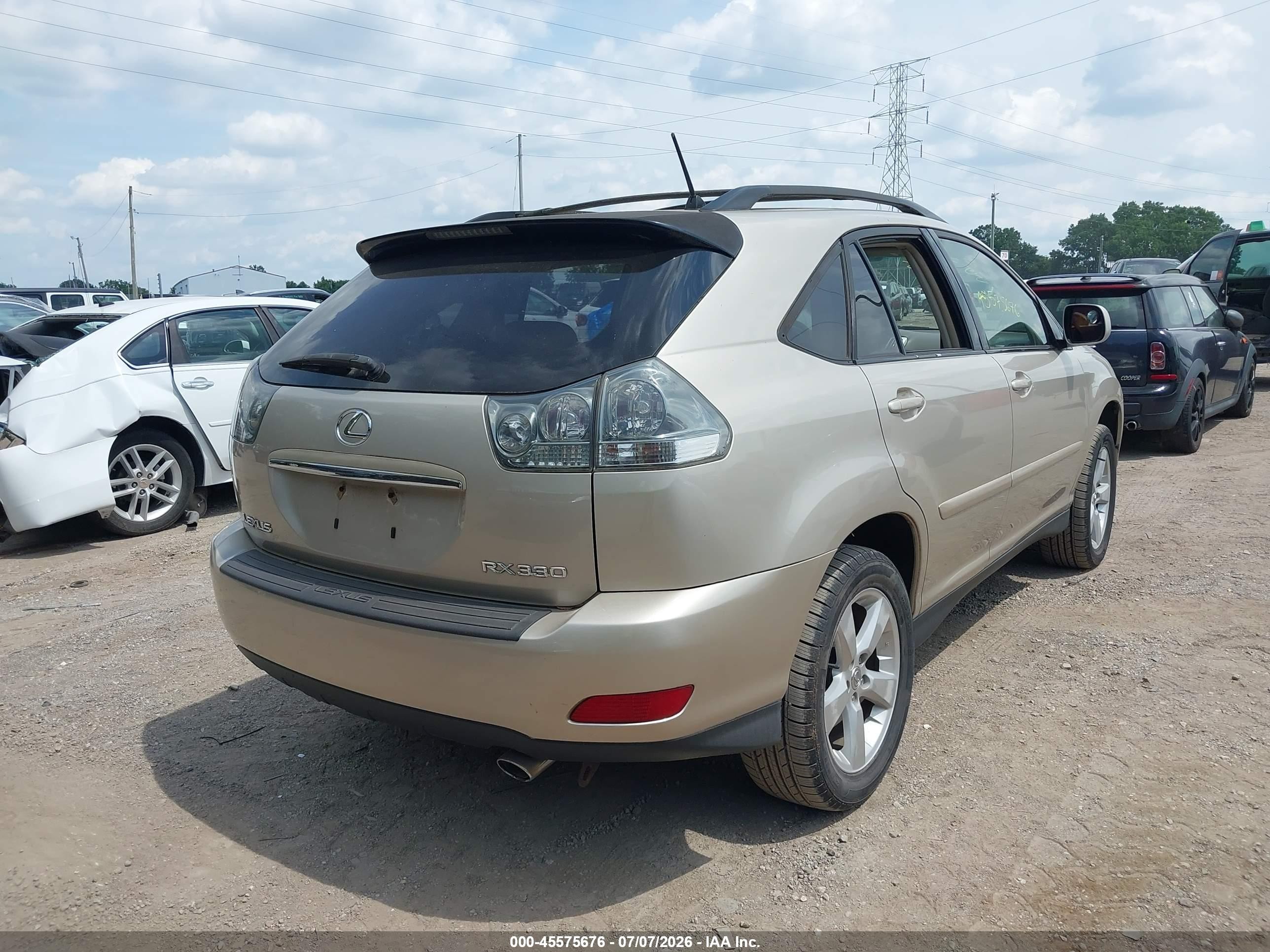 2004 Lexus Rx 330   Gold vin: JTJGA31U040039642