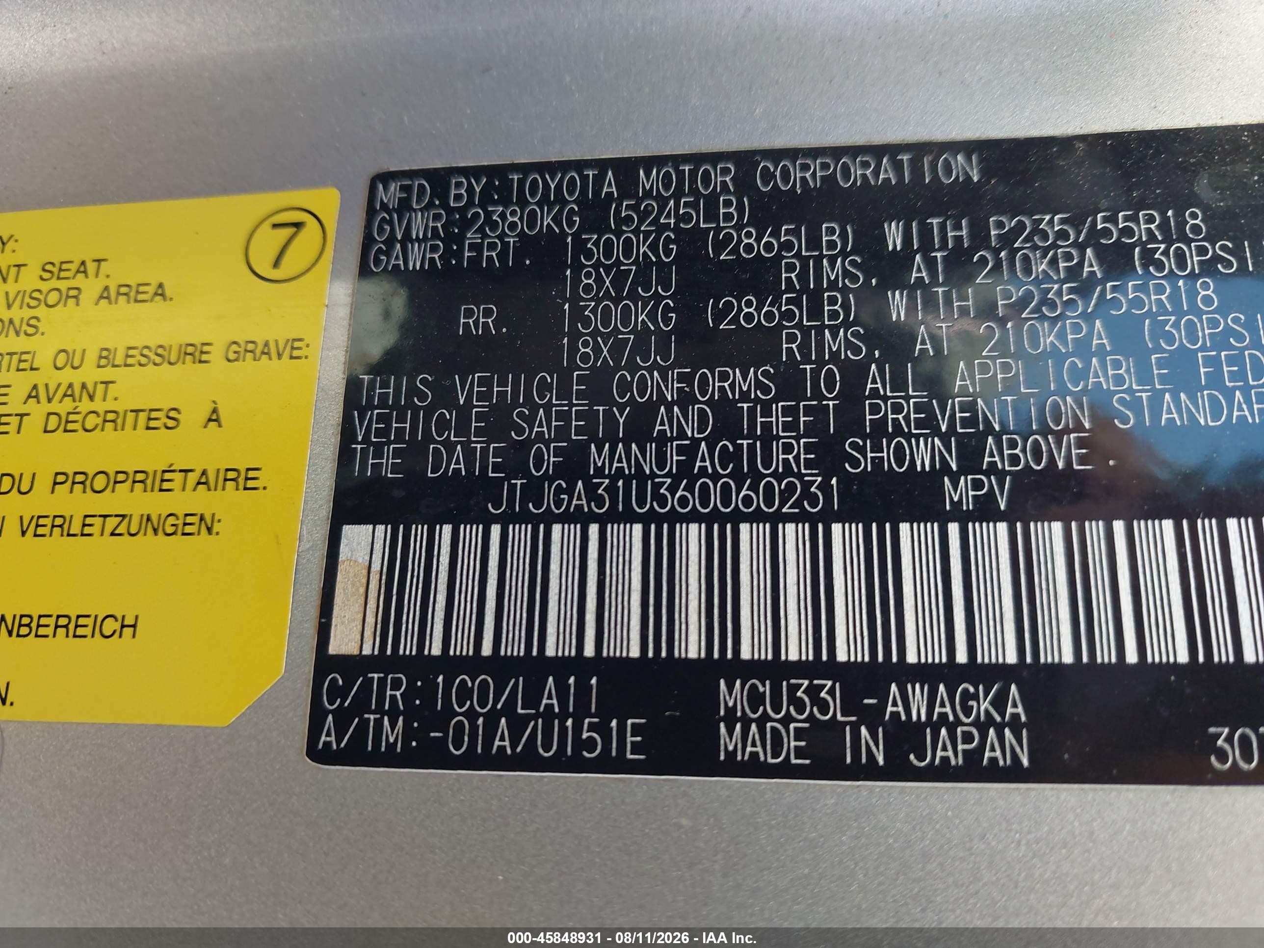 2006 Lexus Rx 330   Gray vin: JTJGA31U360060231