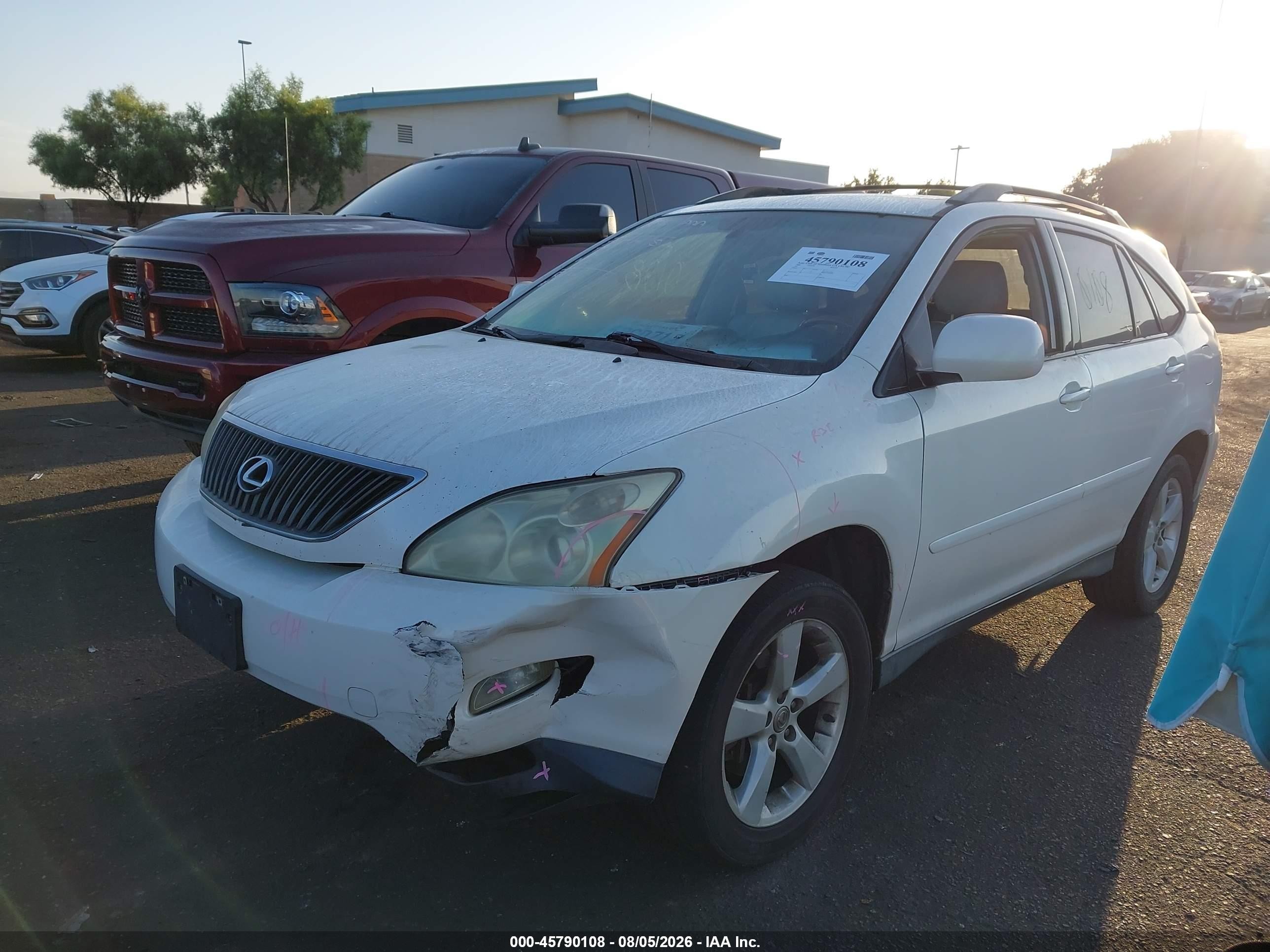 2006 Lexus Rx 330   White vin: JTJGA31U360065865