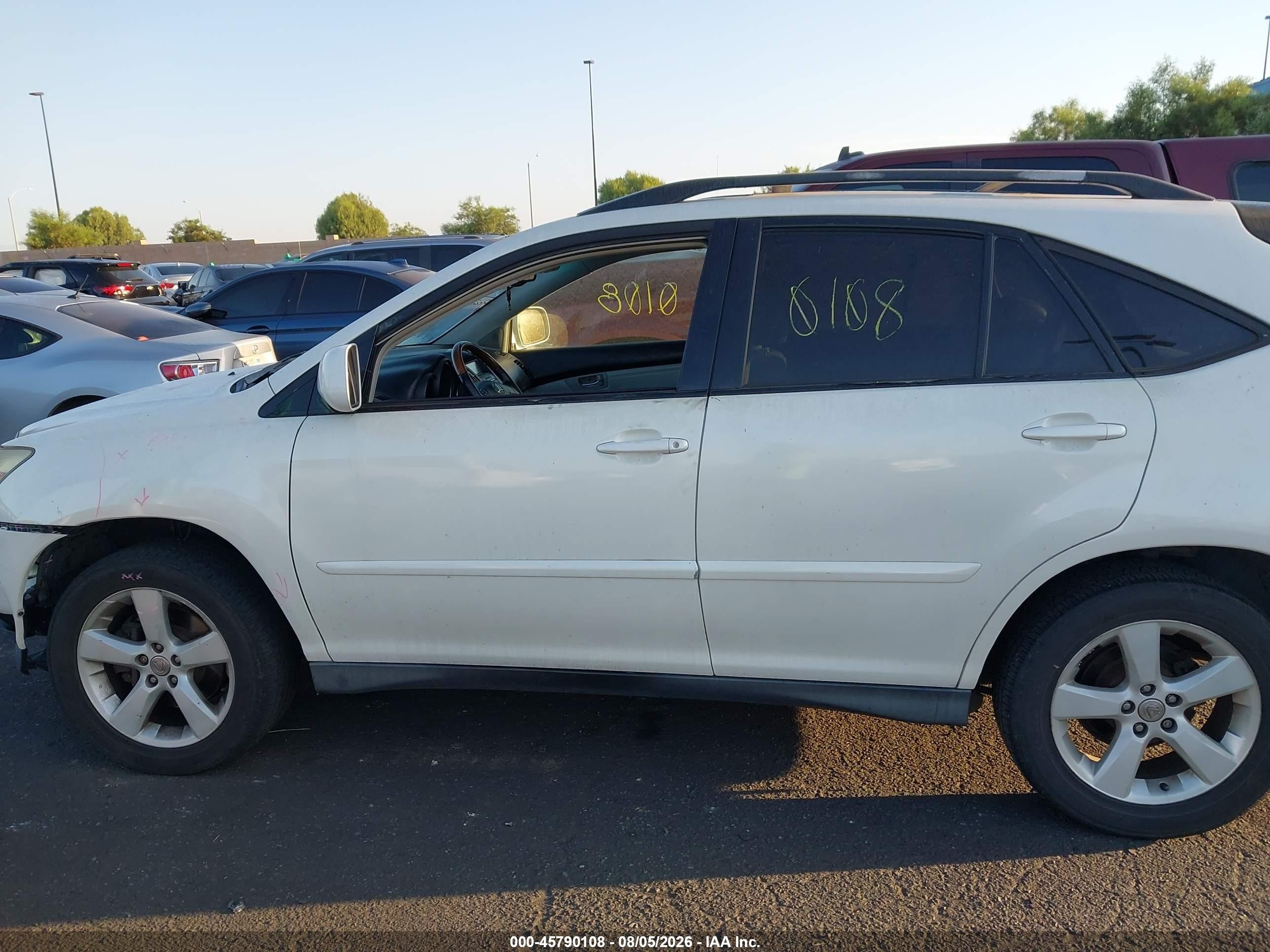 2006 Lexus Rx 330   White vin: JTJGA31U360065865