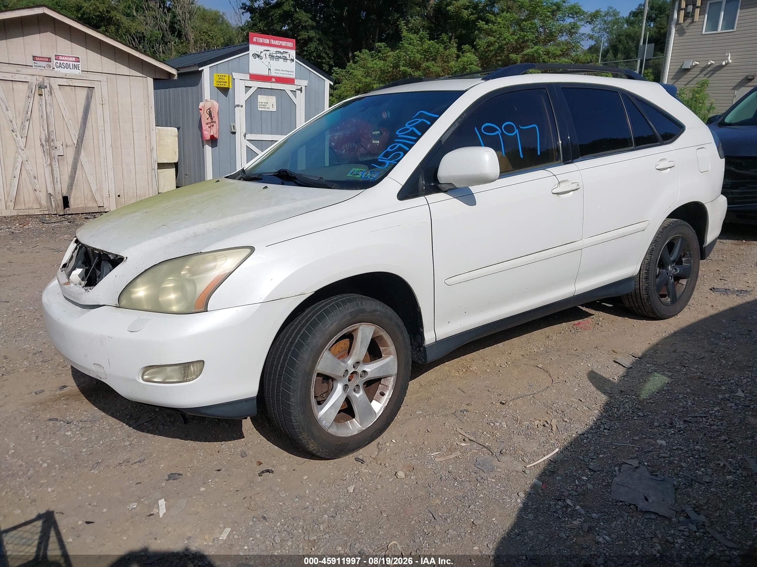 2004 Lexus Rx 330 White vin: JTJGA31U440012928