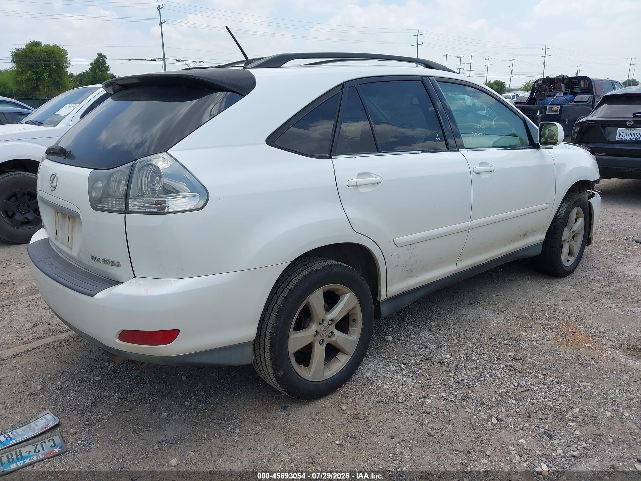 2004 Lexus Rx 330   White vin: JTJGA31U540023923
