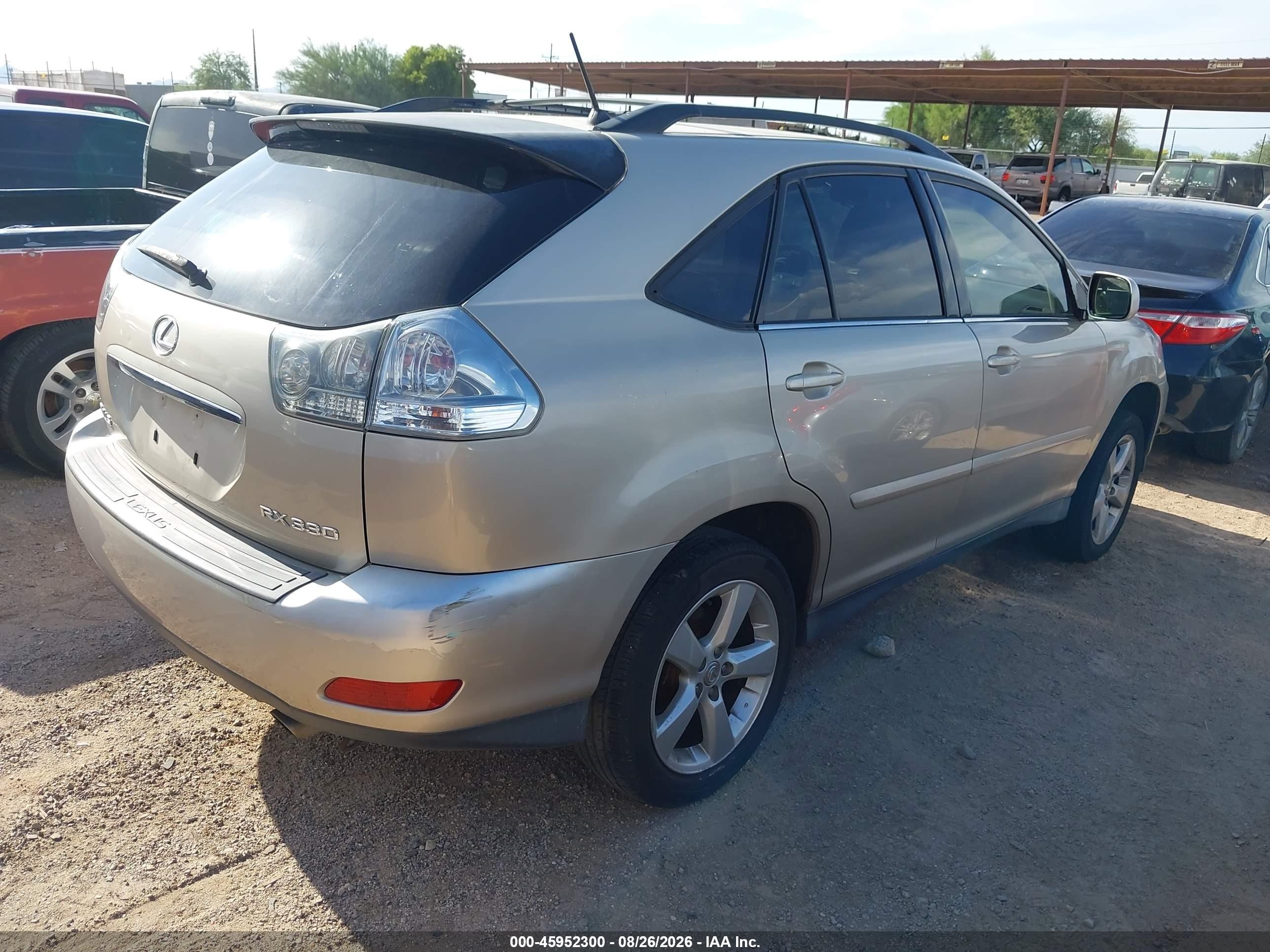 2004 Lexus Rx 330   Gold vin: JTJGA31UX40035579