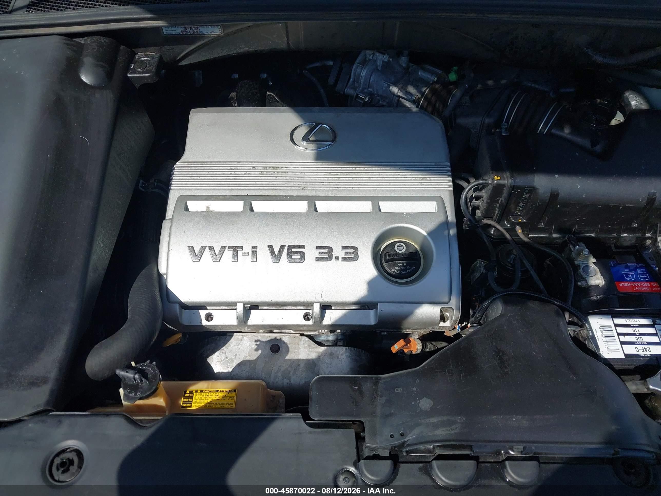2005 Lexus Rx 330   Light Blue vin: JTJGA31UX50047121