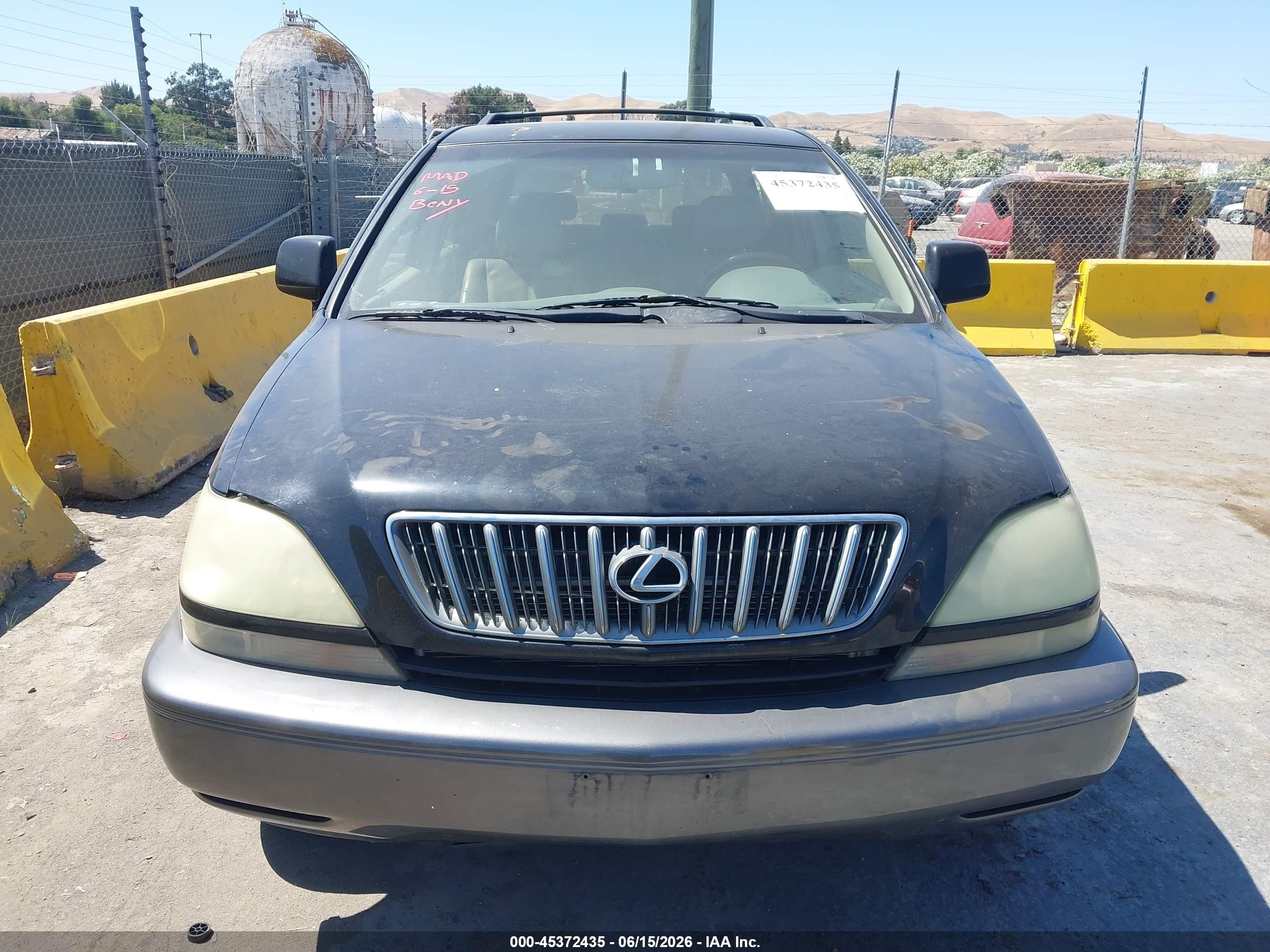2002 Lexus Rx 300 Black vin: JTJGF10U020149286