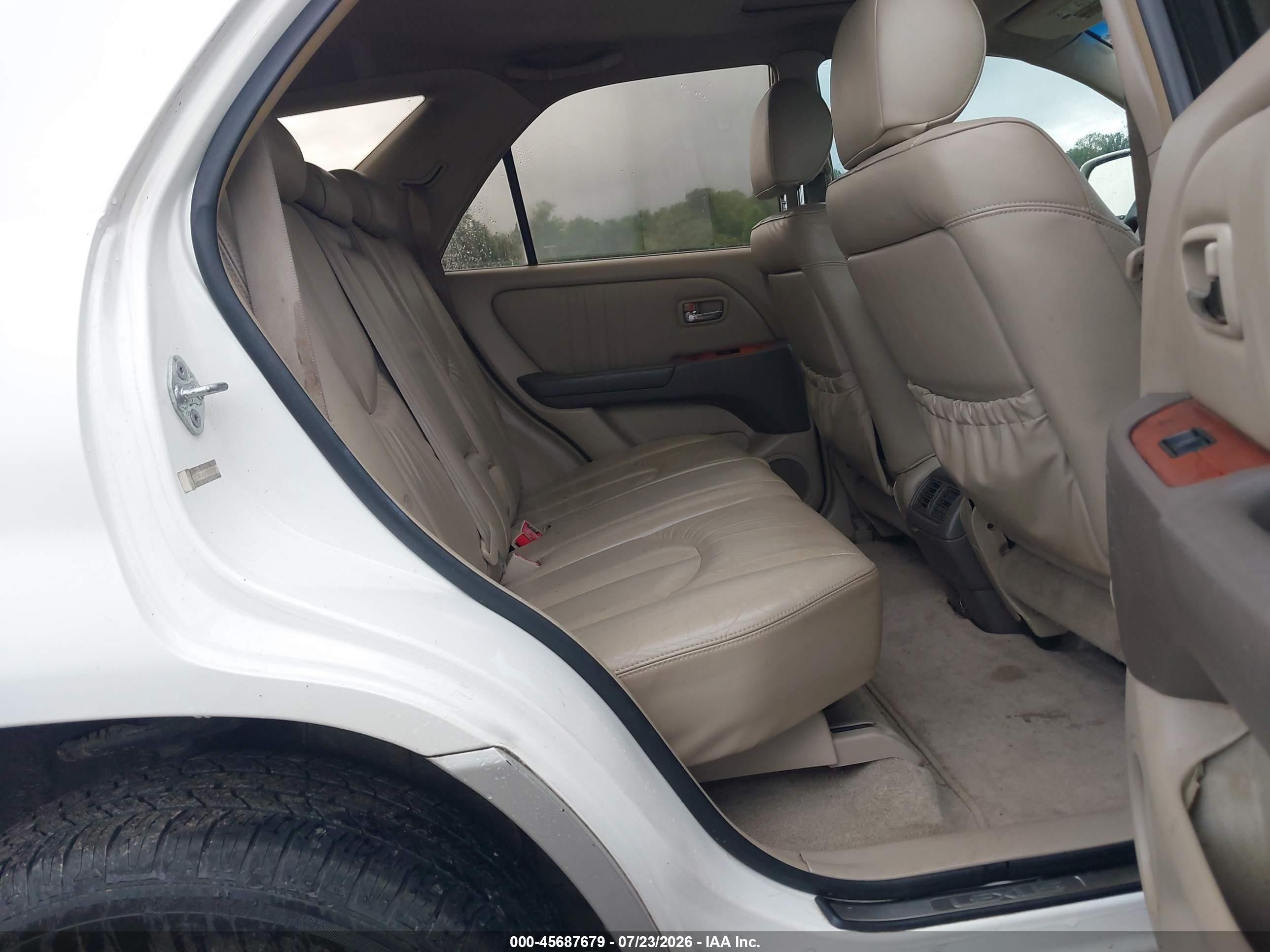 2003 Lexus Rx 300 White vin: JTJGF10U030152318