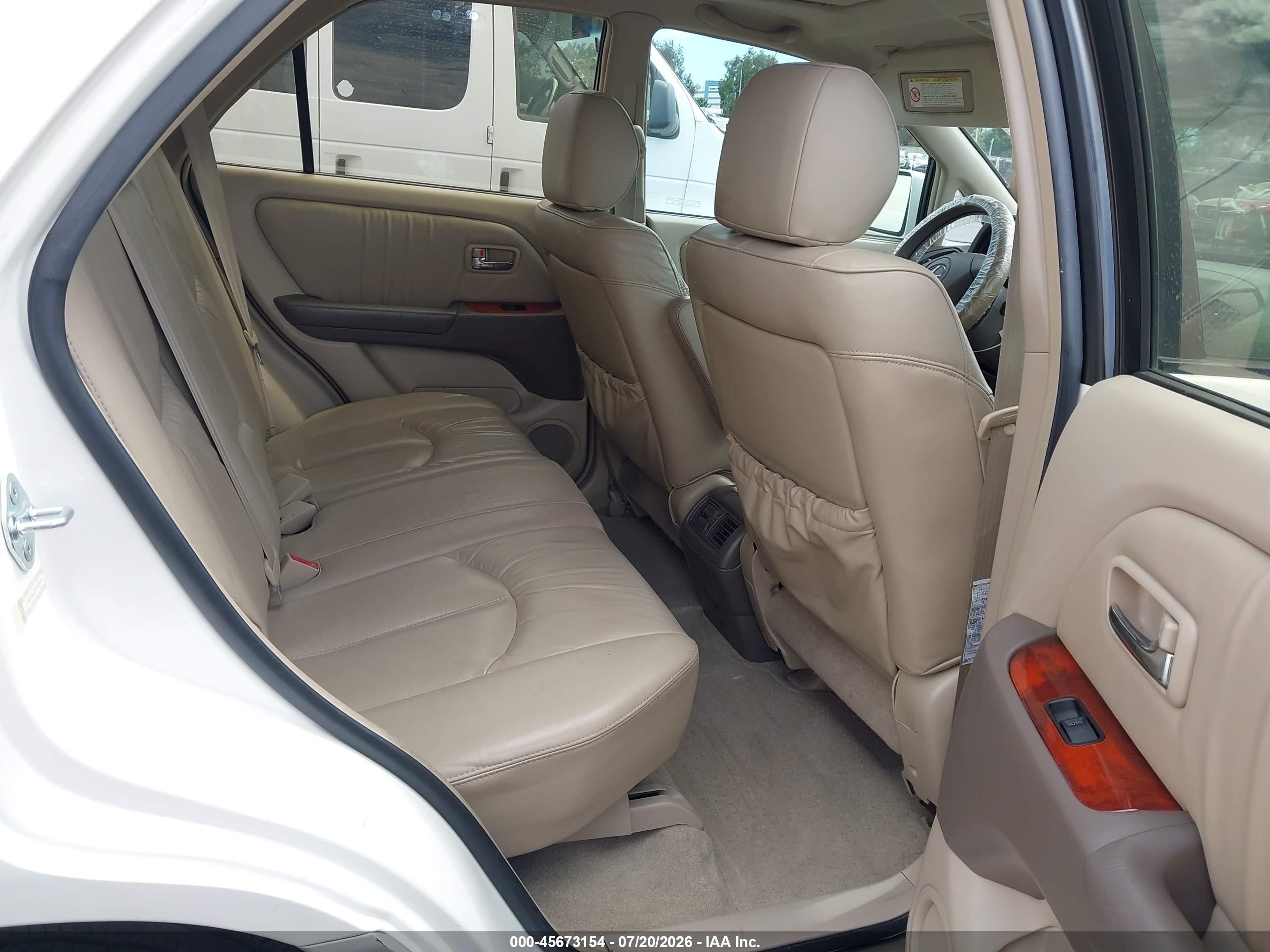 2003 Lexus Rx 300   White vin: JTJGF10U230155804