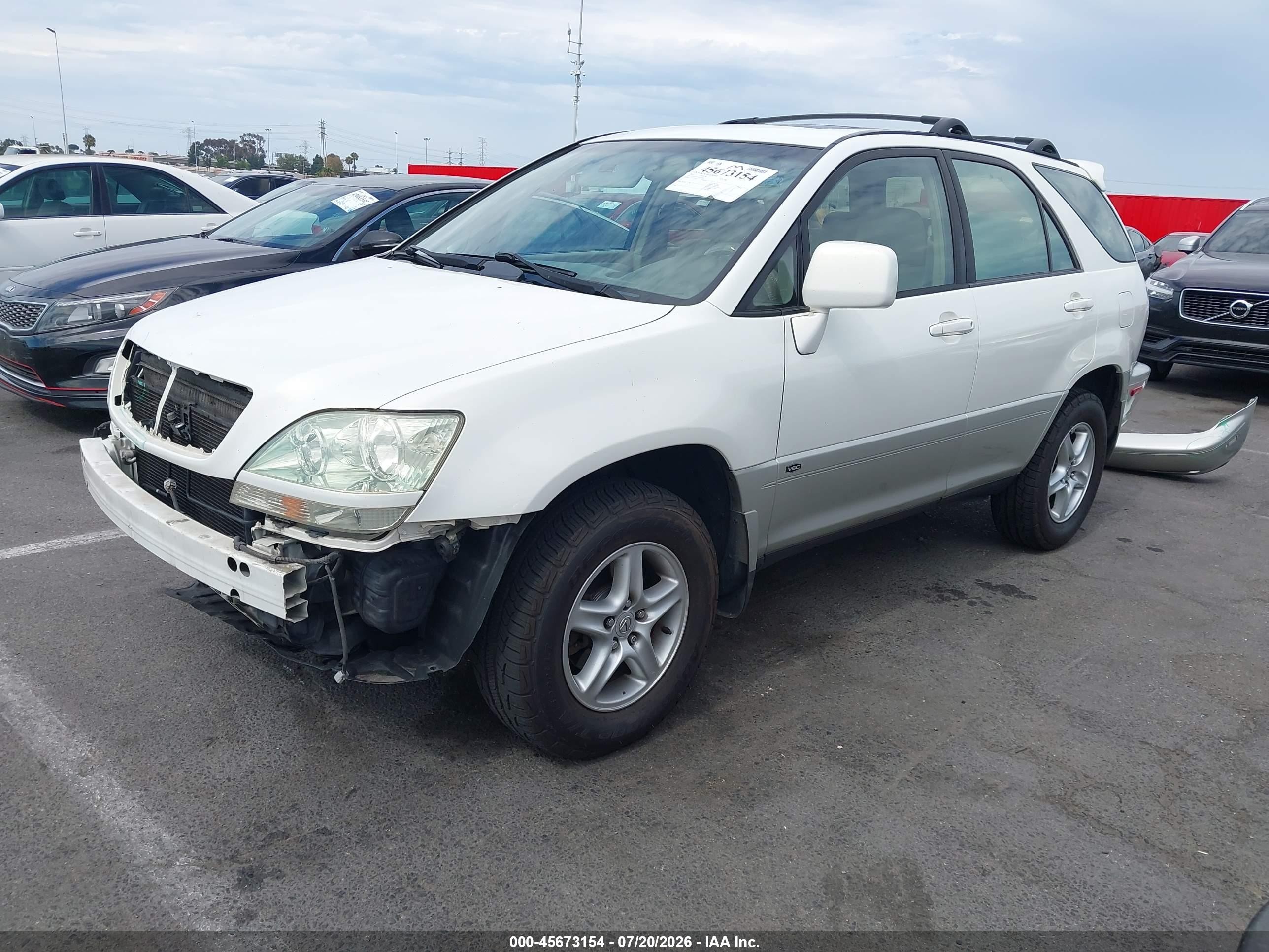 2003 Lexus Rx 300   White vin: JTJGF10U230155804