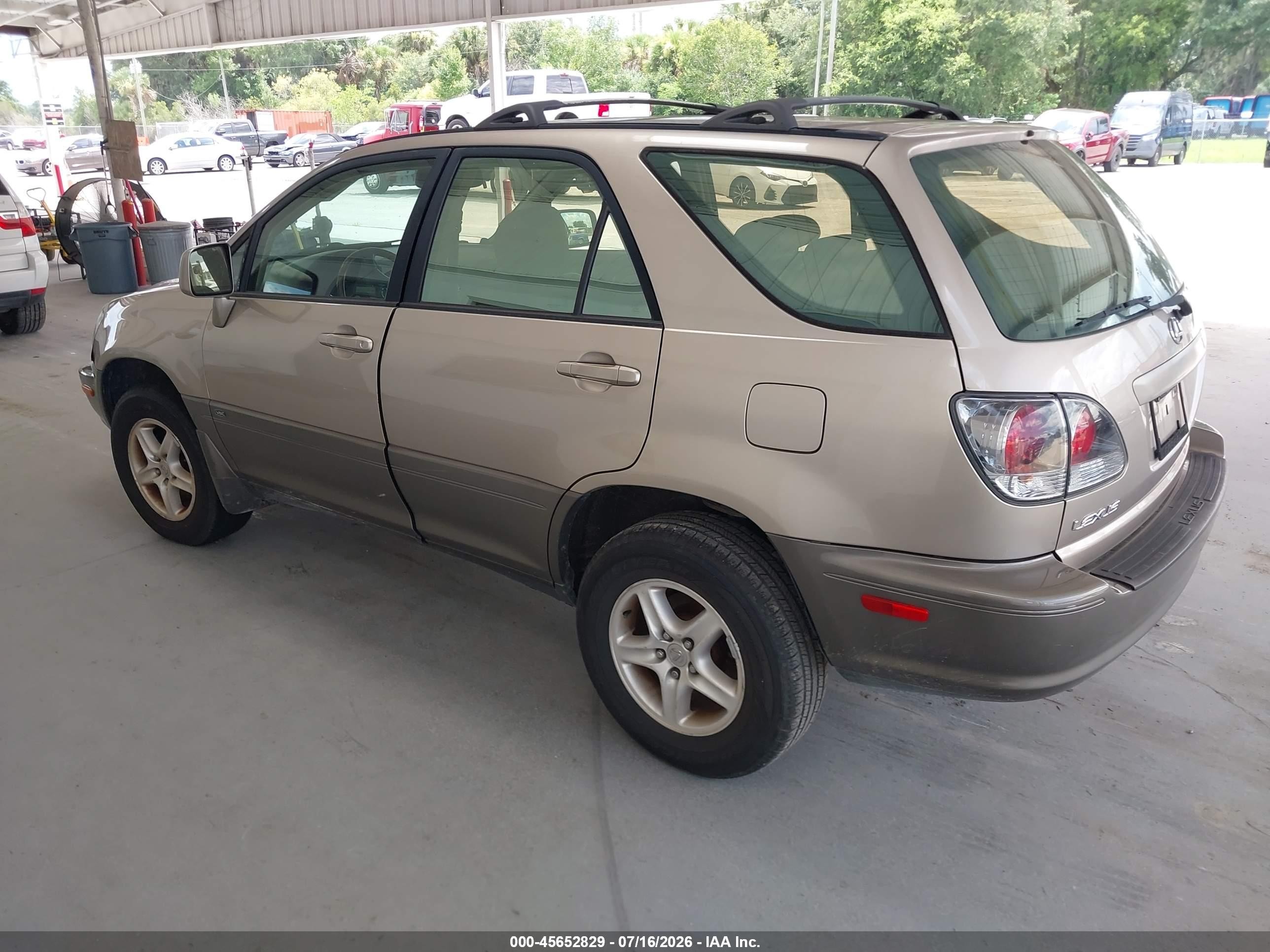2001 Lexus Rx 300   Gold vin: JTJGF10U310117088