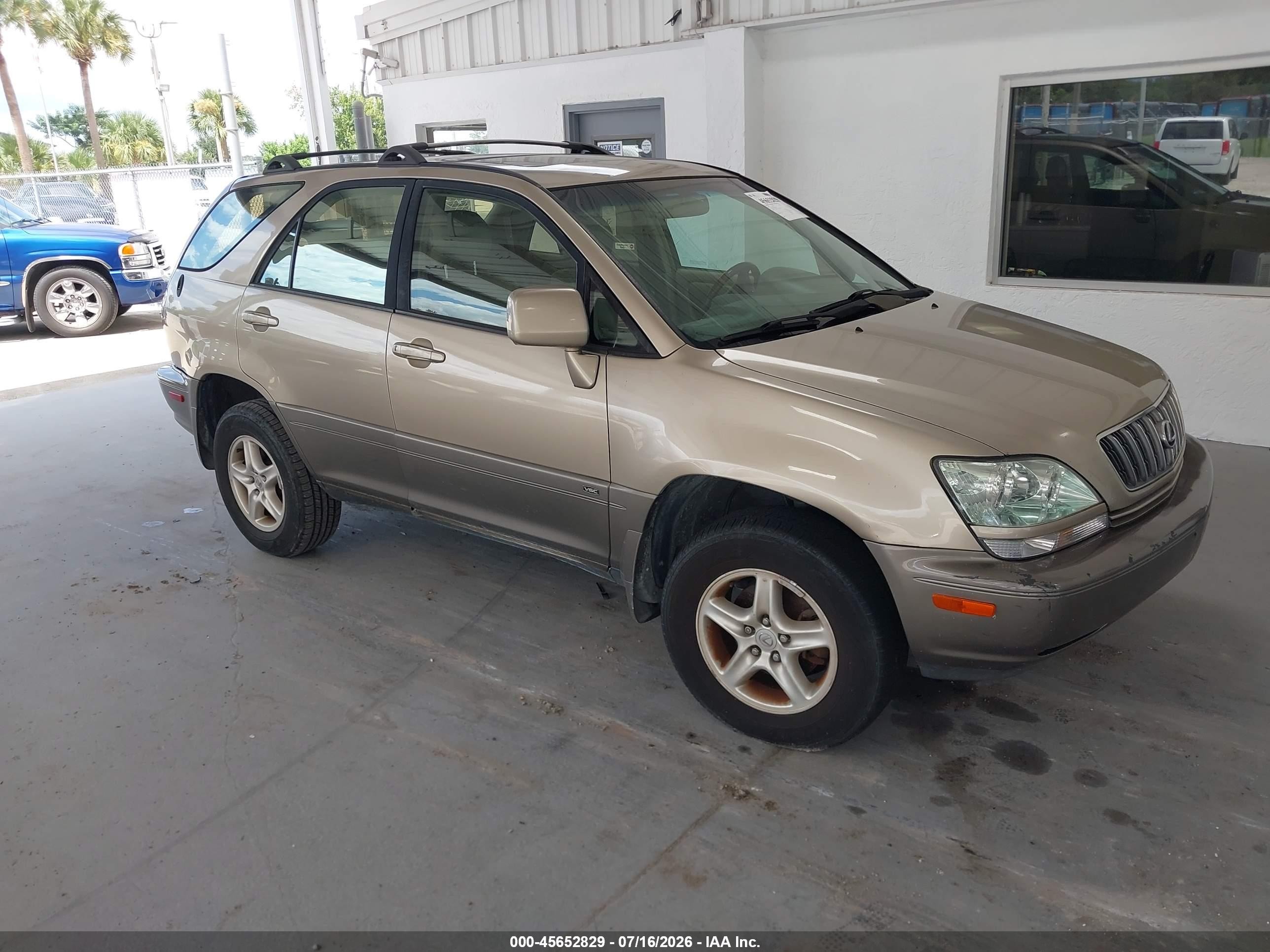 2001 Lexus Rx 300   Gold vin: JTJGF10U310117088