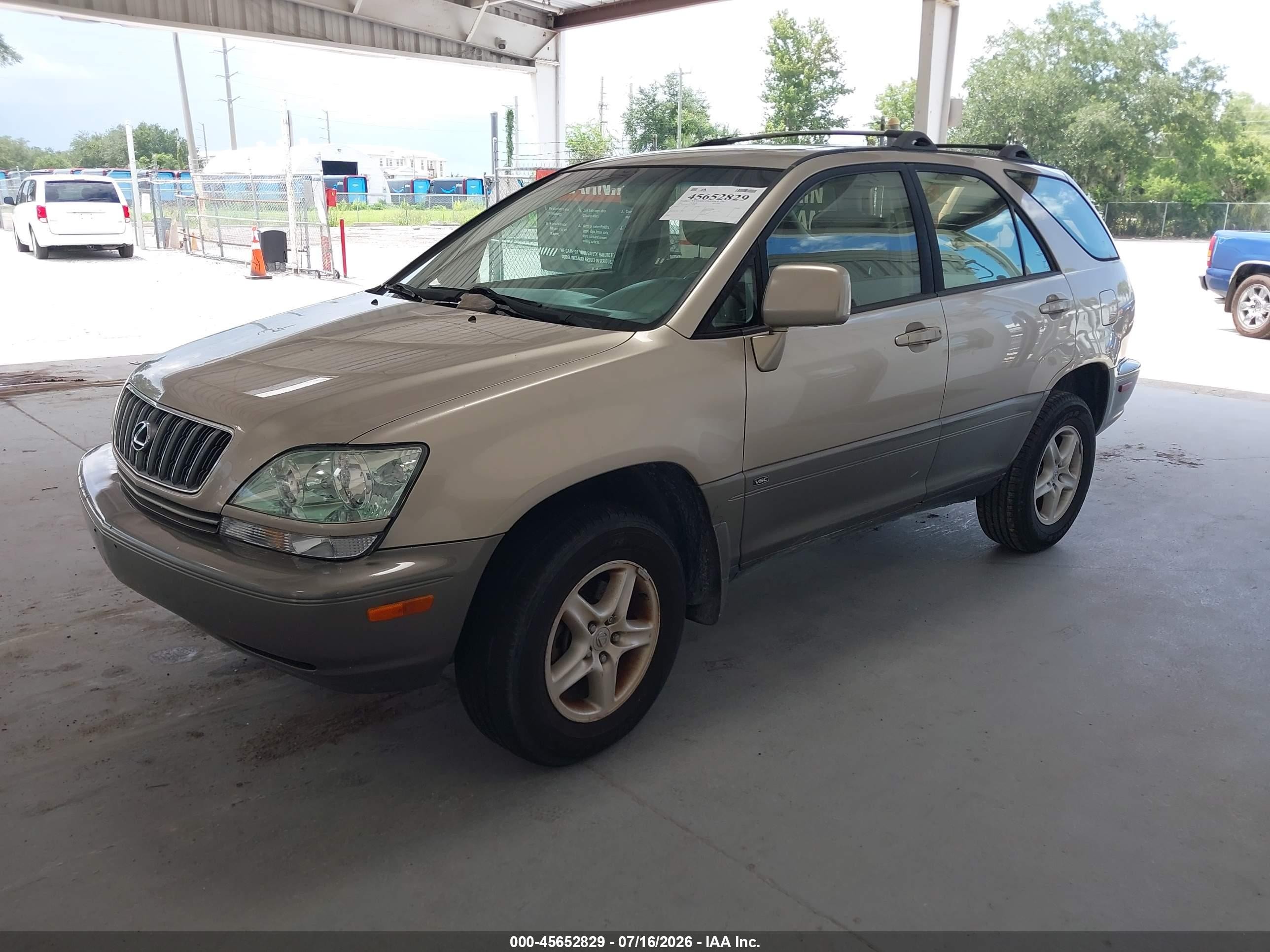 2001 Lexus Rx 300   Gold vin: JTJGF10U310117088