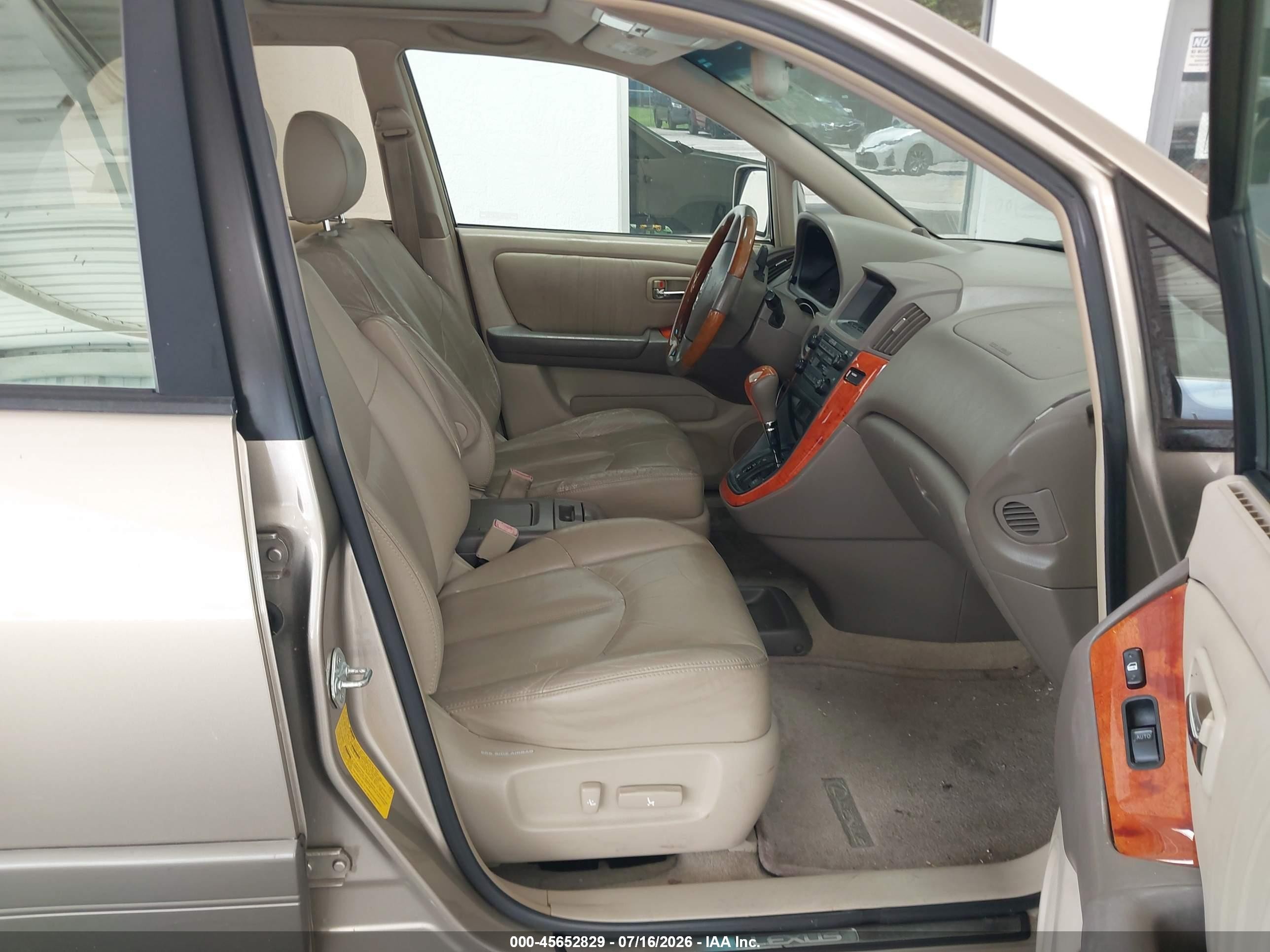 2001 Lexus Rx 300   Gold vin: JTJGF10U310117088