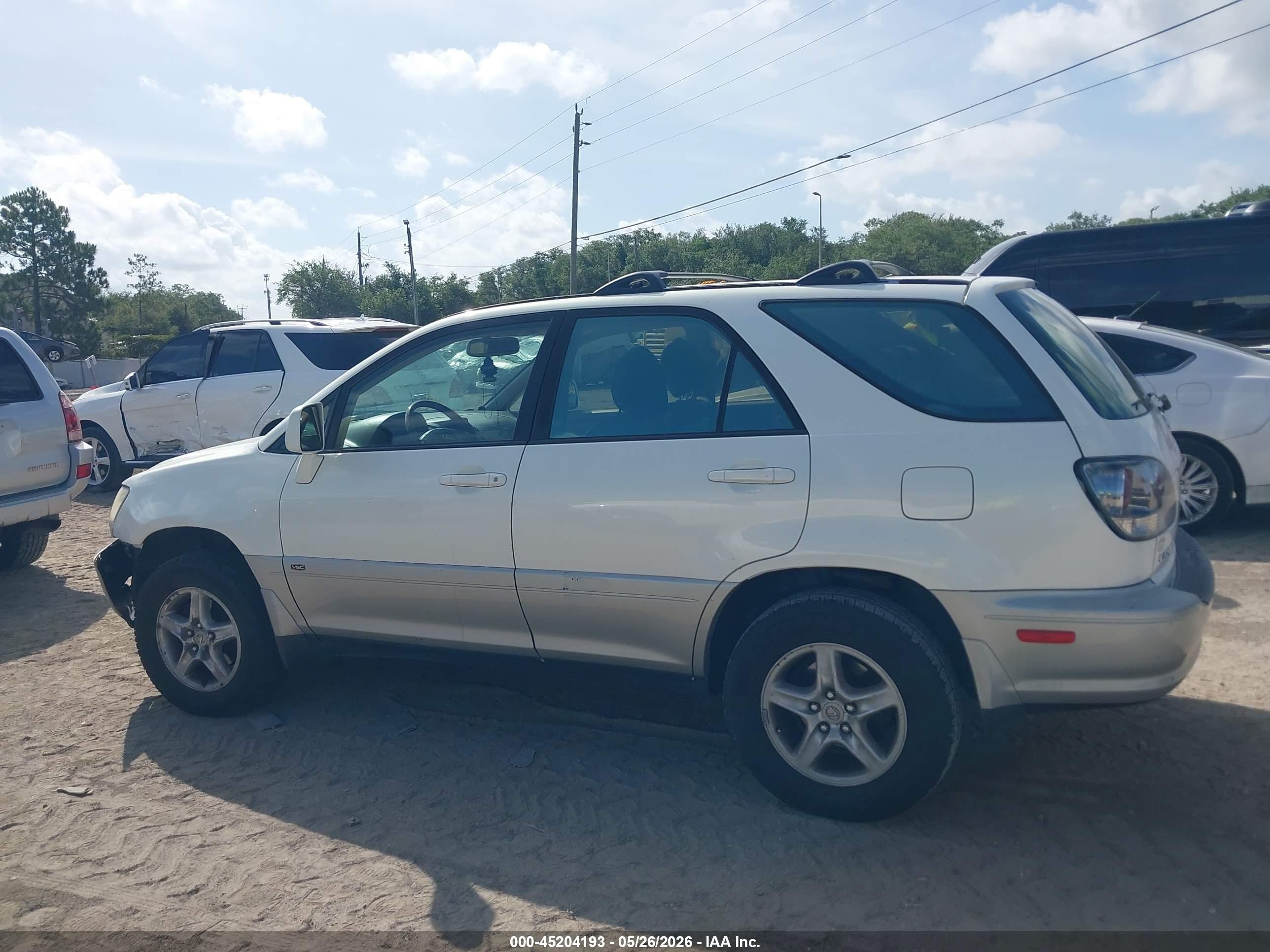 2002 Lexus Rx 300   White vin: JTJGF10U320135625