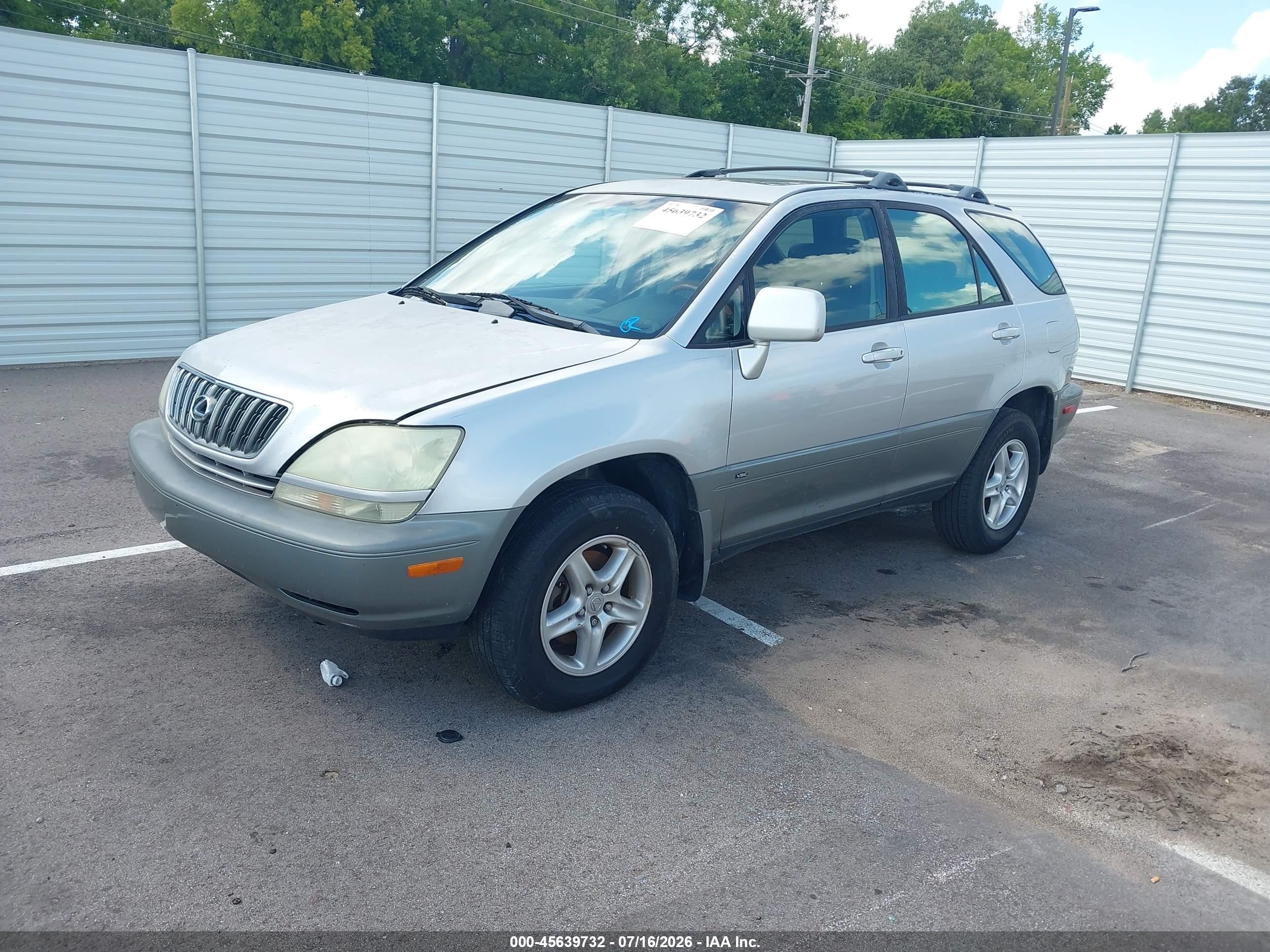 2002 Lexus Rx 300   Silver vin: JTJGF10U320146284