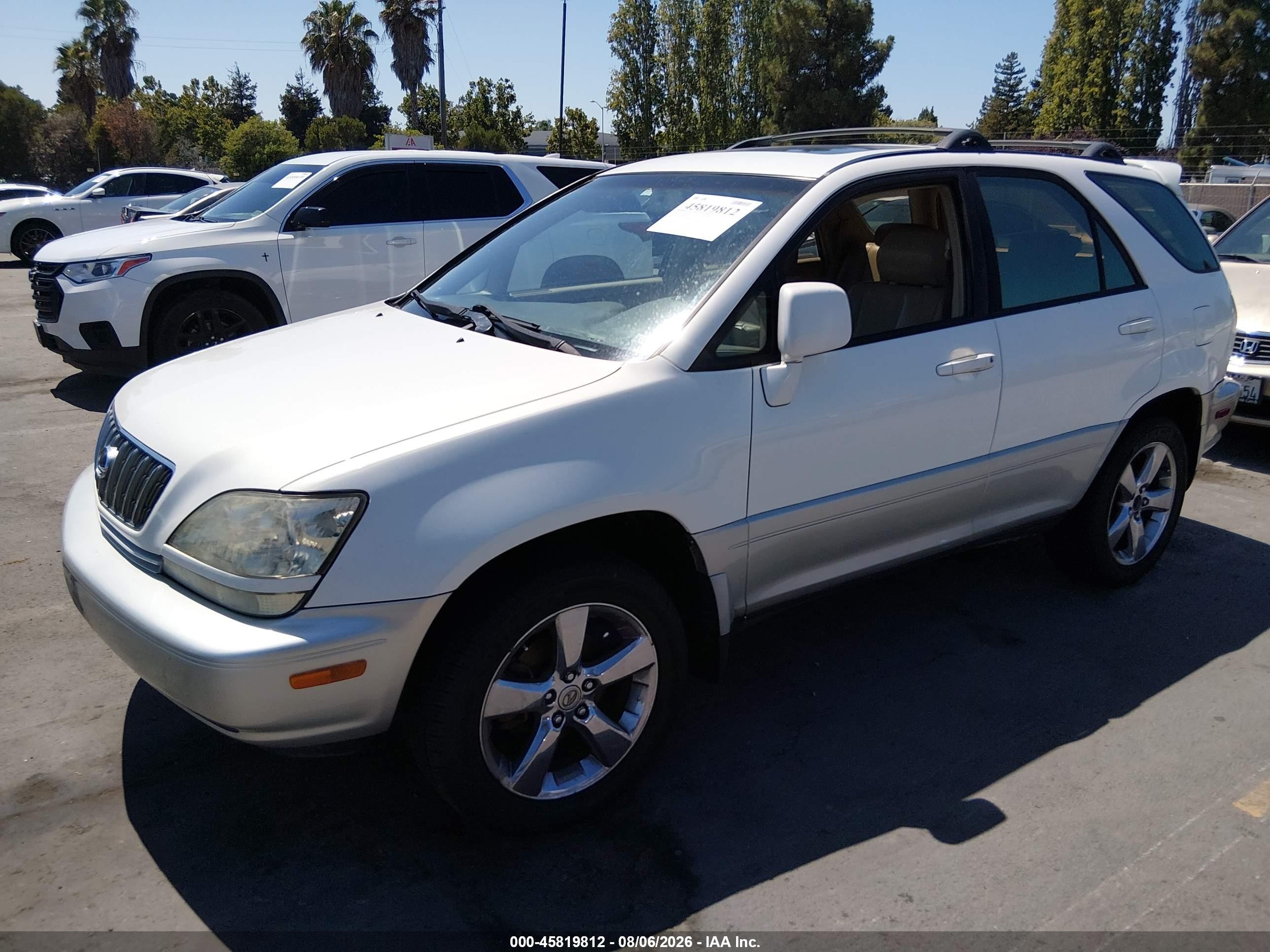 2001 Lexus Rx 300   White vin: JTJGF10U410086305