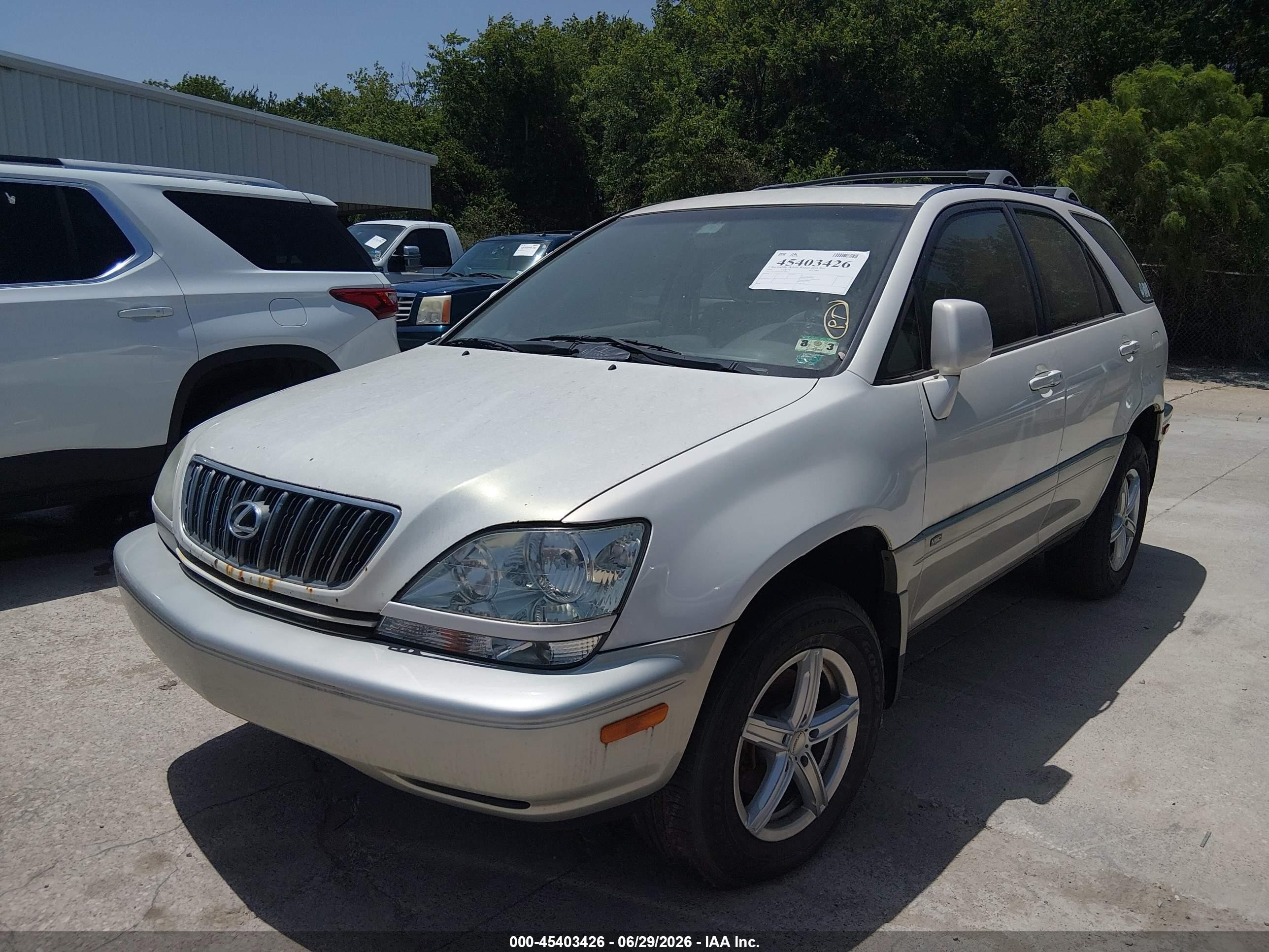 2002 Lexus Rx 300   White vin: JTJGF10U420129994