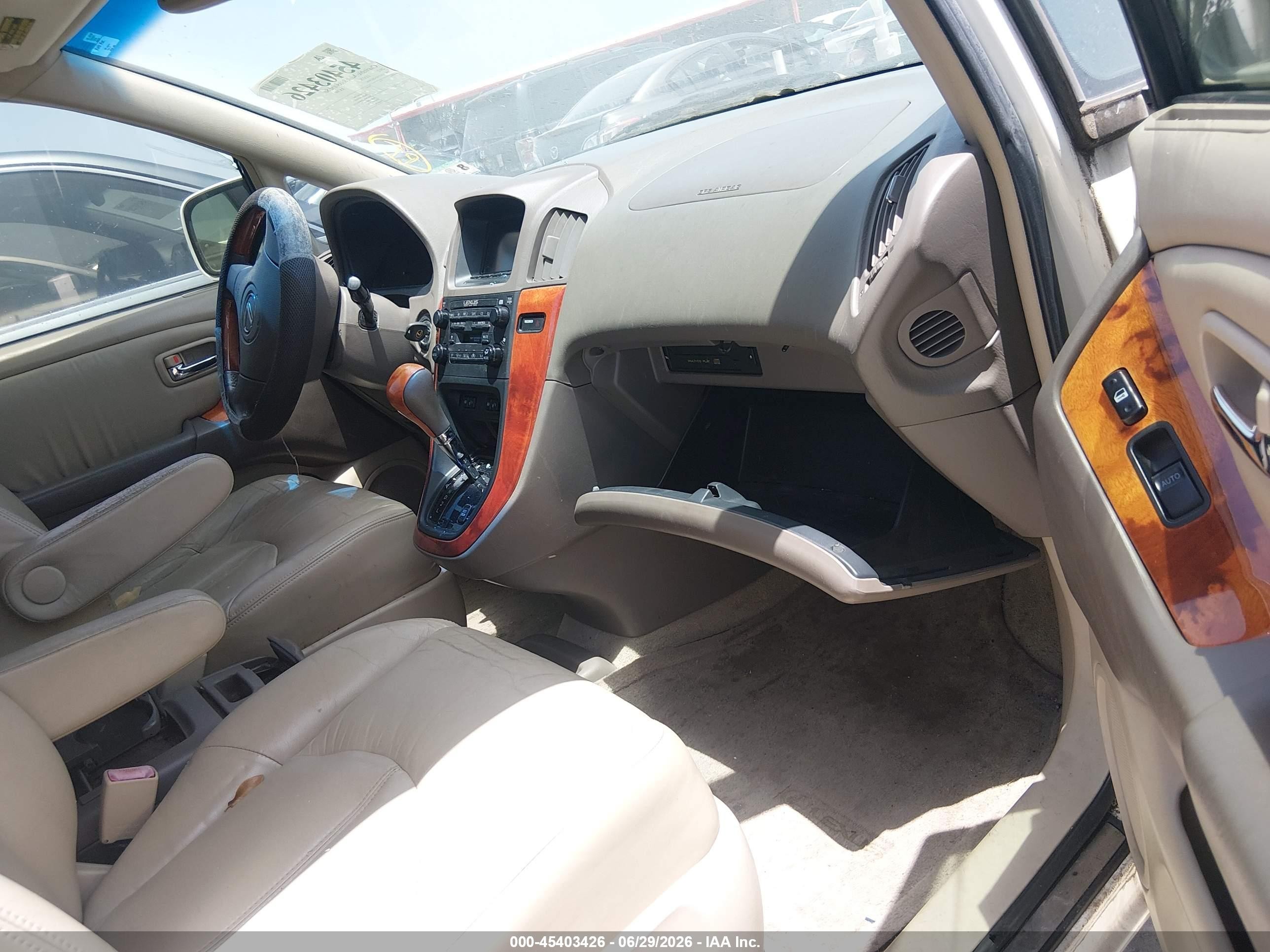 2002 Lexus Rx 300   White vin: JTJGF10U420129994