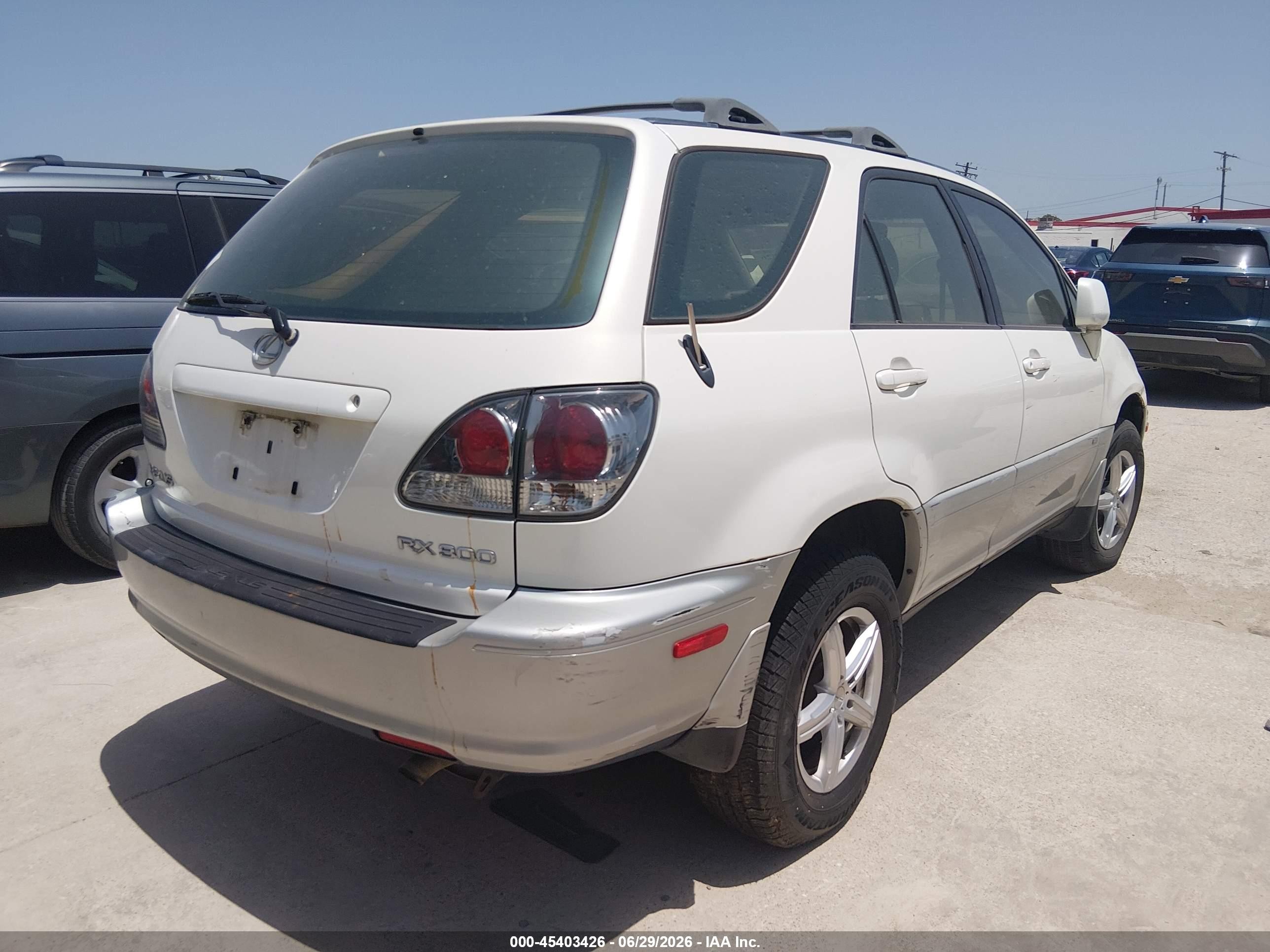 2002 Lexus Rx 300   White vin: JTJGF10U420129994