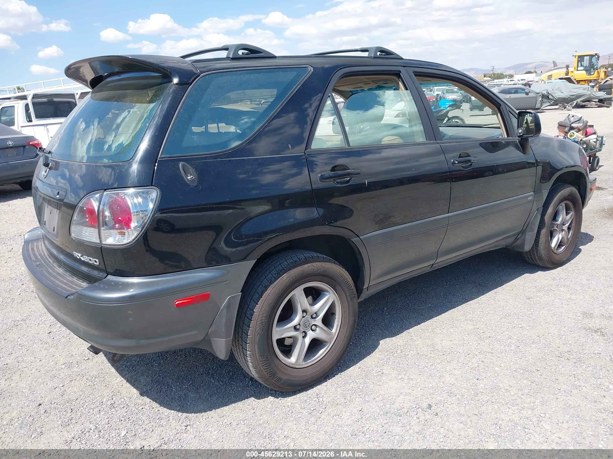 2001 Lexus Rx 300   Black vin: JTJGF10U610109731