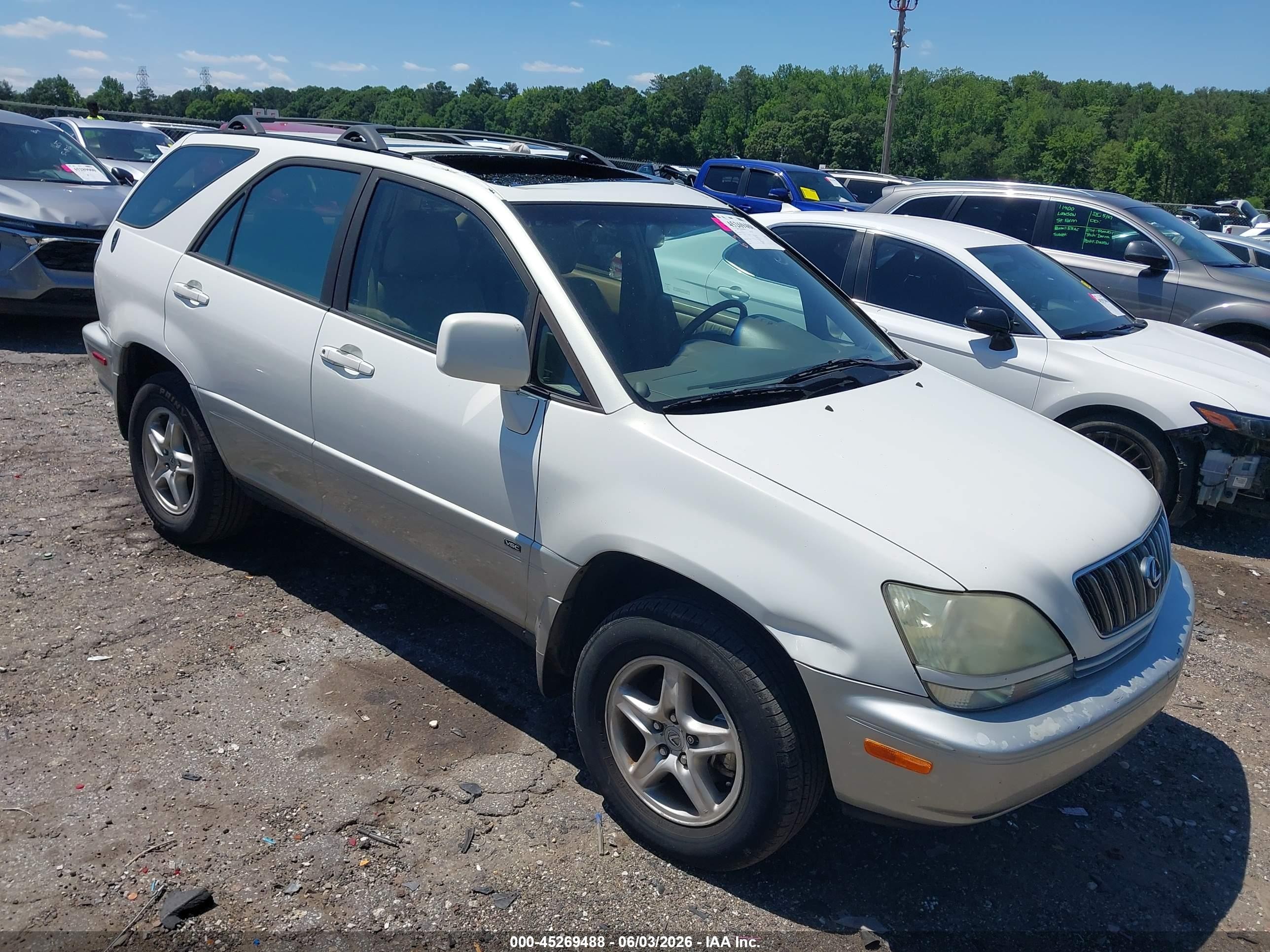 2002 Lexus Rx 300 White vin: JTJGF10U620149521