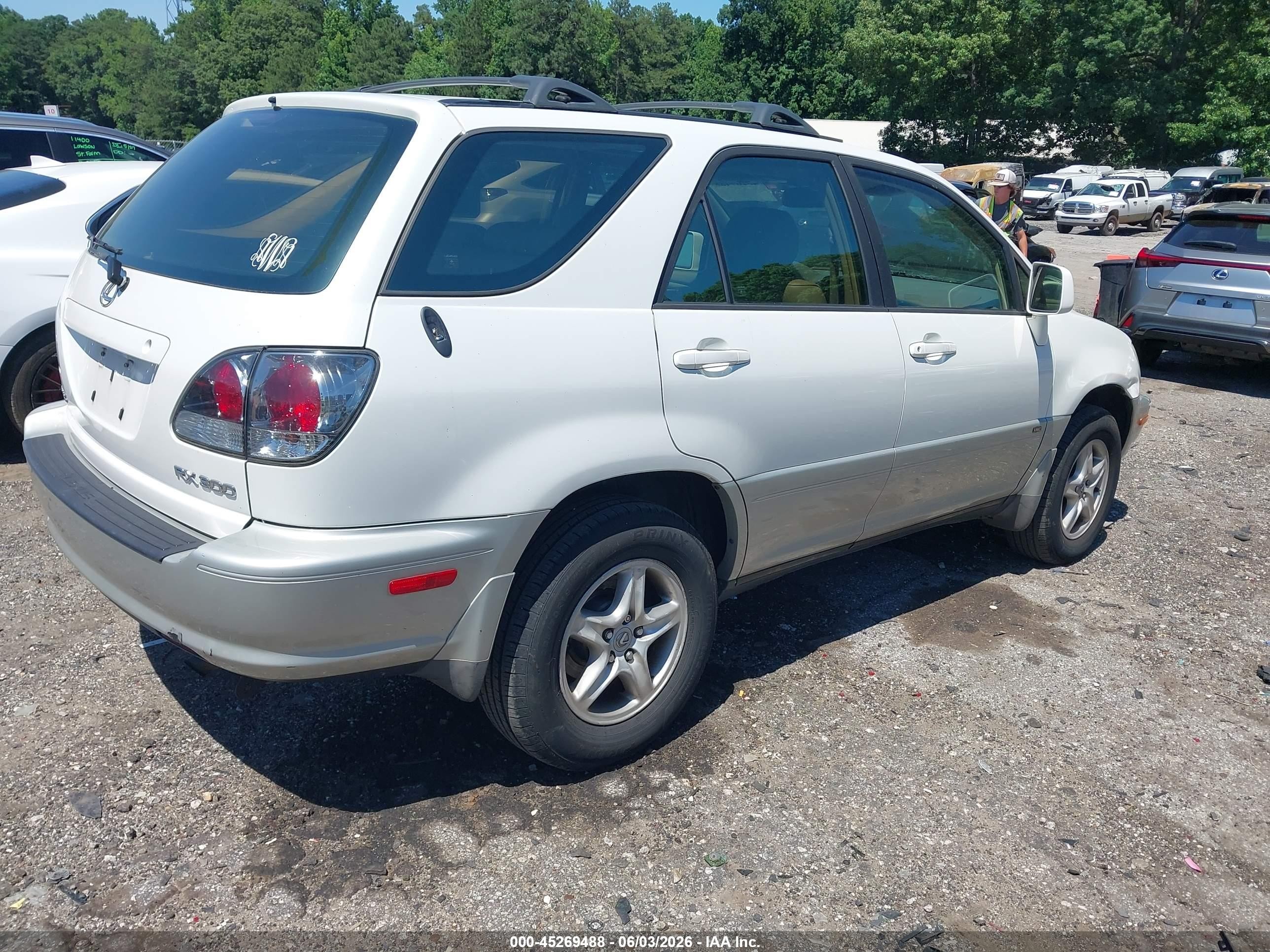 2002 Lexus Rx 300 White vin: JTJGF10U620149521