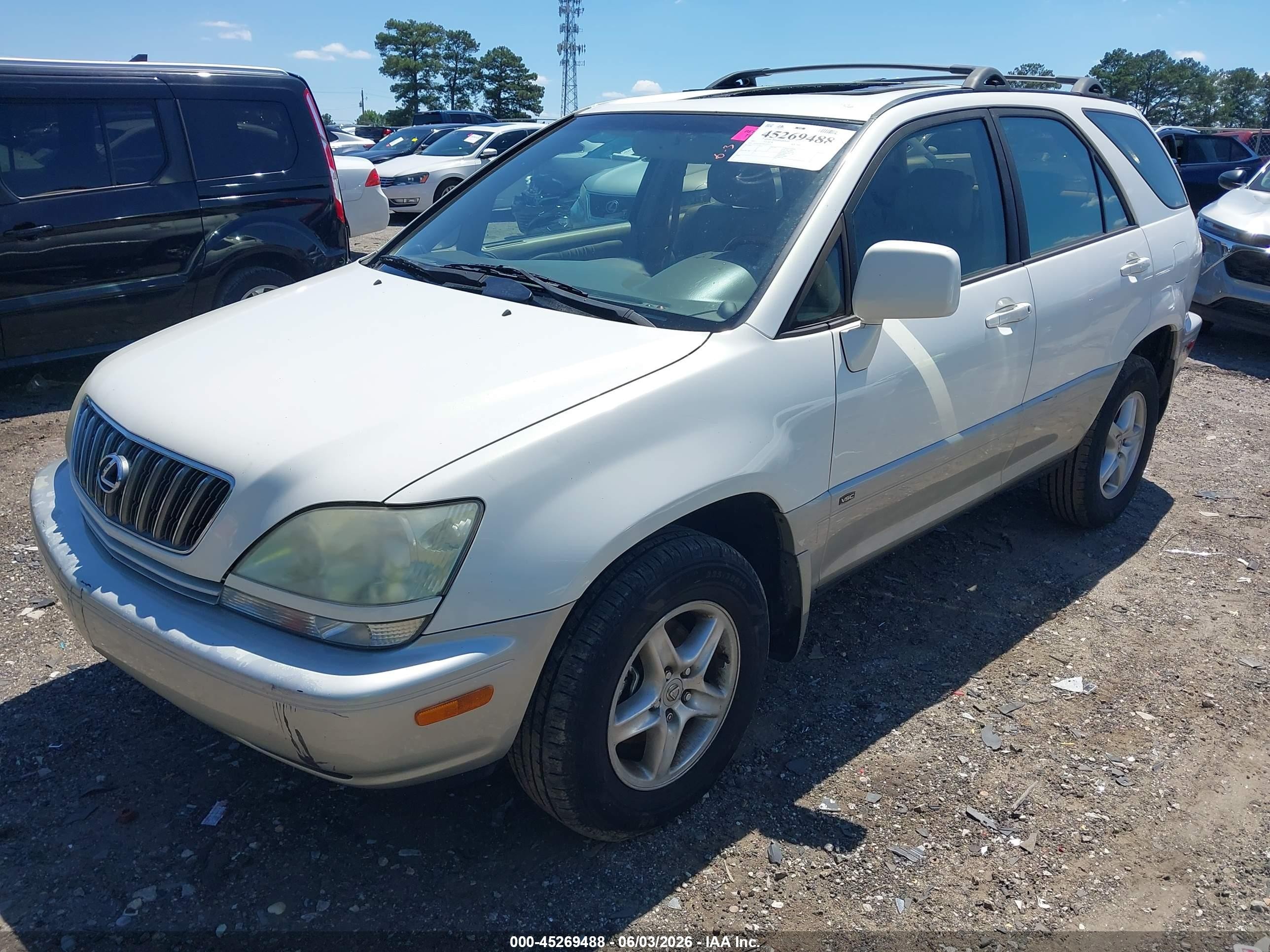 2002 Lexus Rx 300 White vin: JTJGF10U620149521