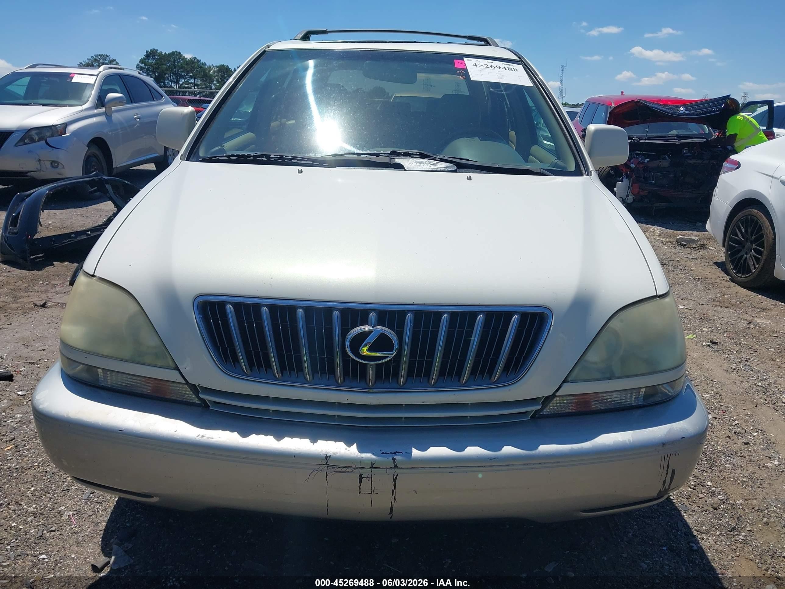 2002 Lexus Rx 300 White vin: JTJGF10U620149521